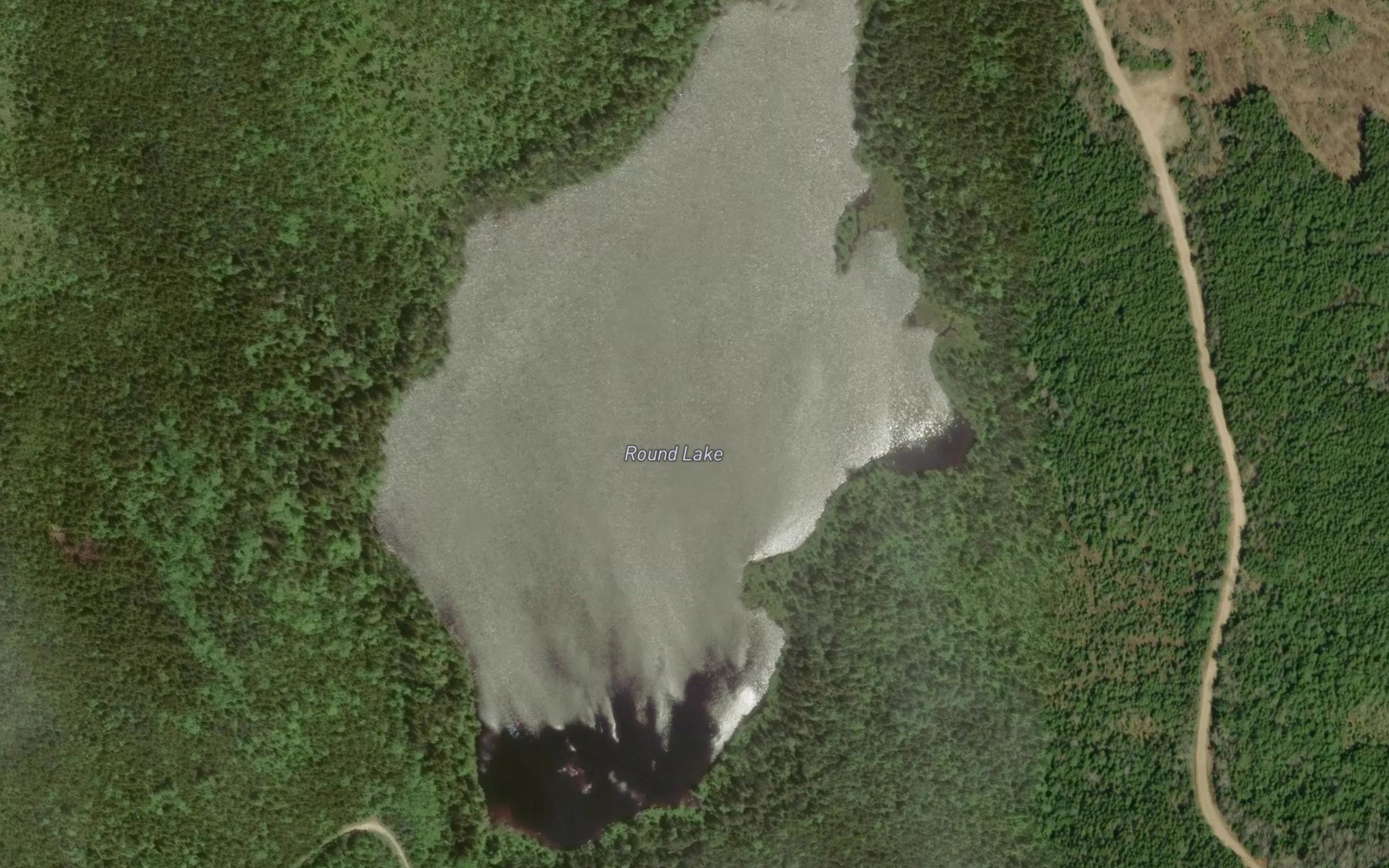 Satellite map of the Round Lake