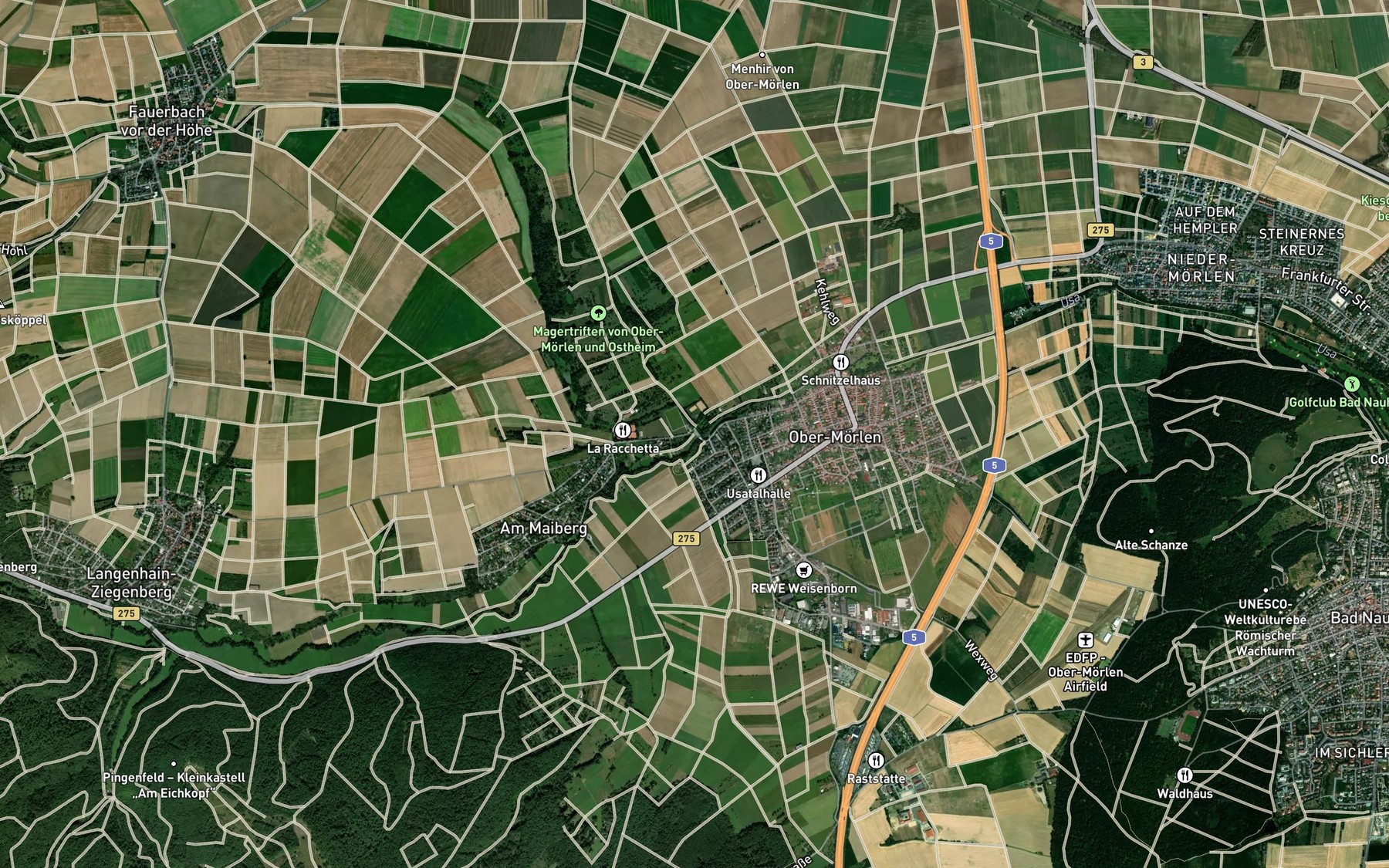 Satellite map of the Fauerbach