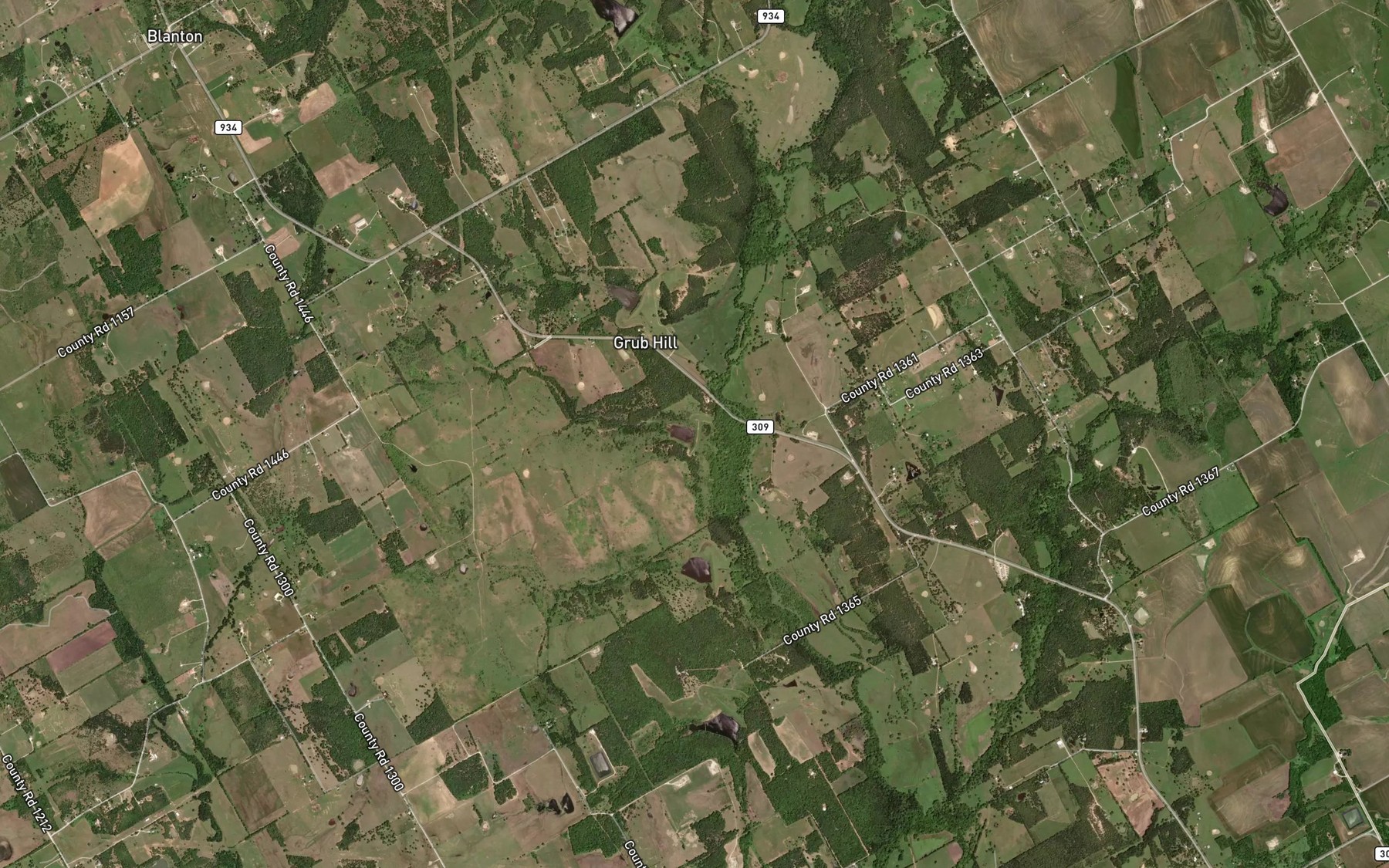 Satellite map of the Soil Conservation Service Site 8 Reservoir