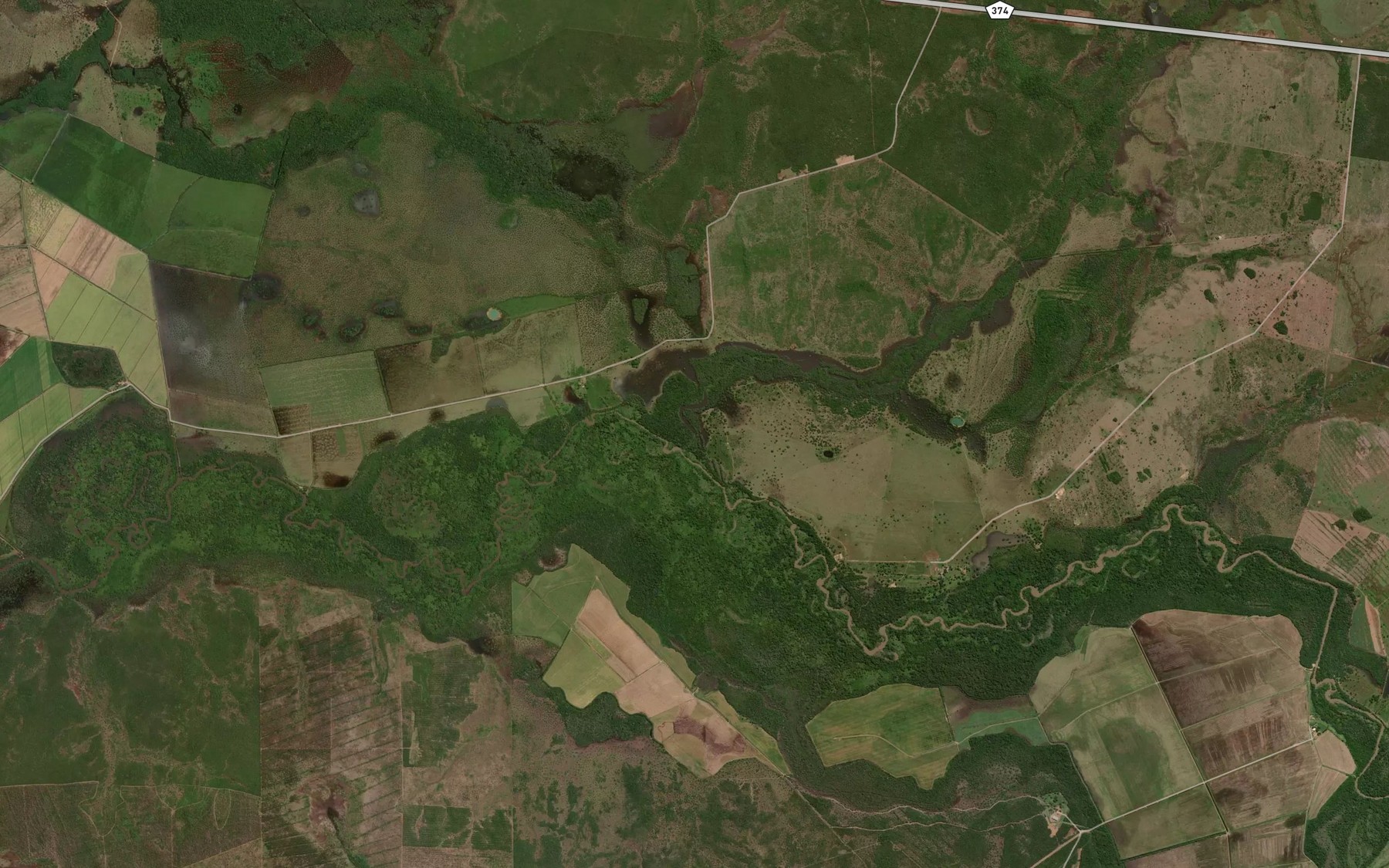 Satellite map of the Corrego Grotao