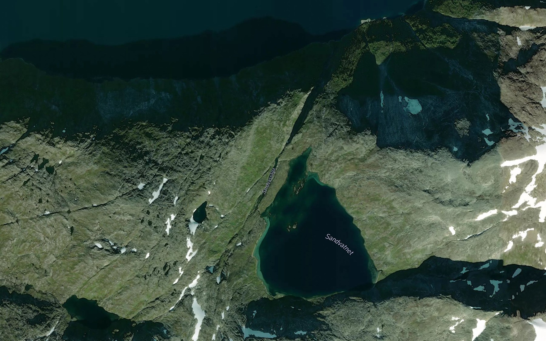 Satellite map of the Sandvassaga