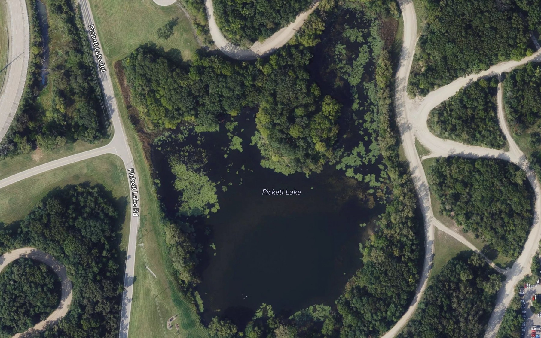 Satellite map of the Pickett Lake