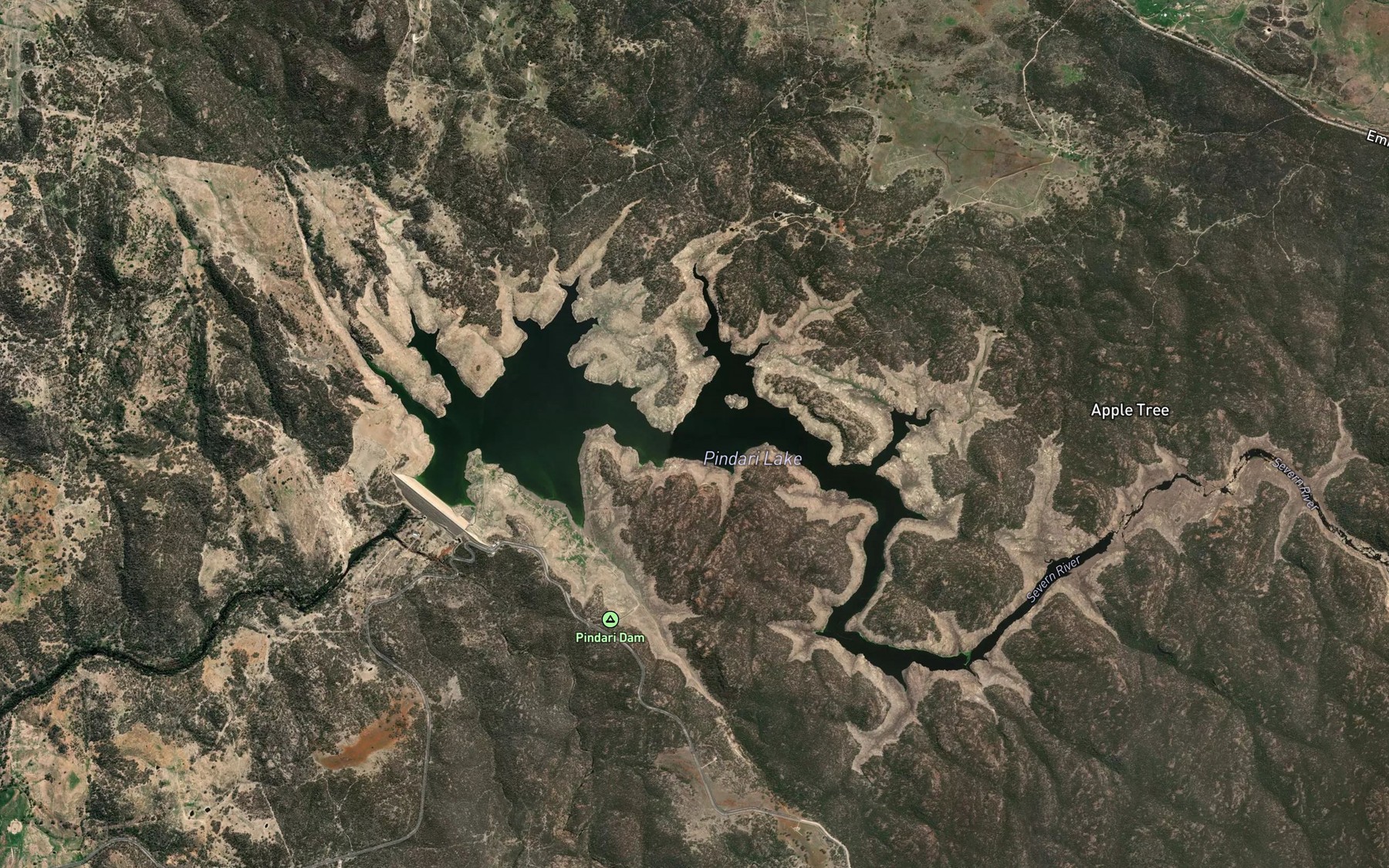 Satellite map of the Spring Creek