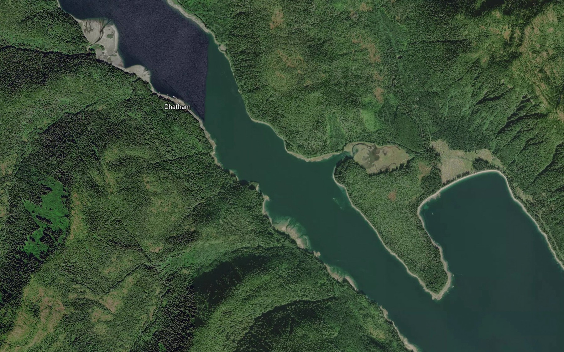 Satellite map of the Sitkoh Bay