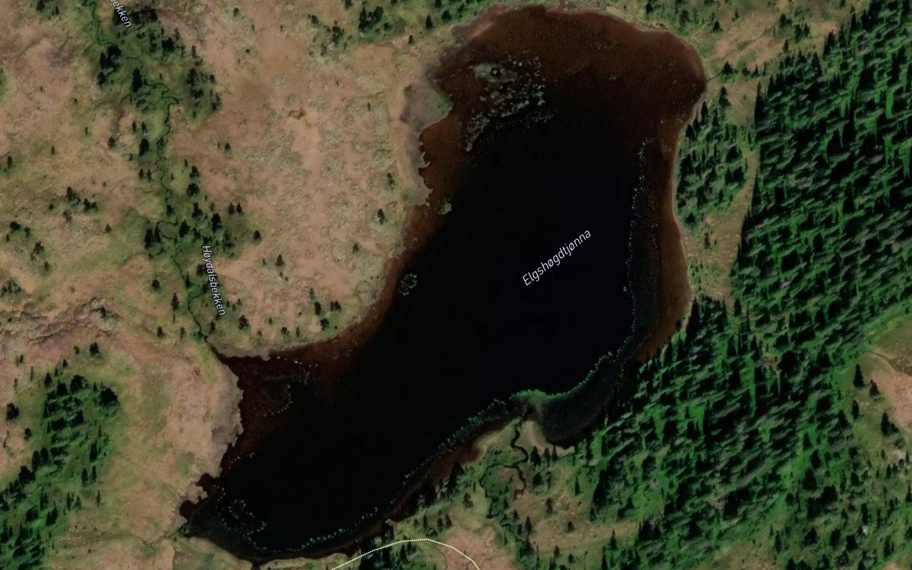 Satellite map of the Olashaugtjorna