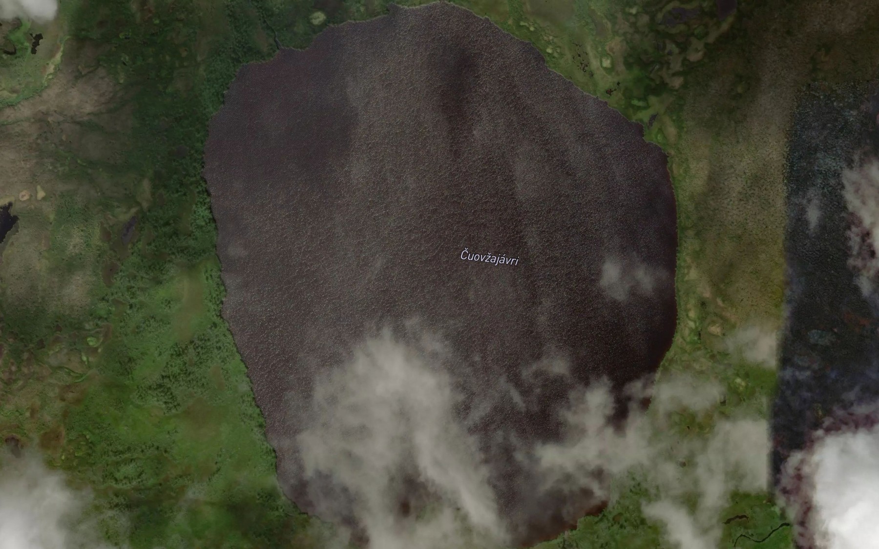 Satellite map of the Cuovnajavri