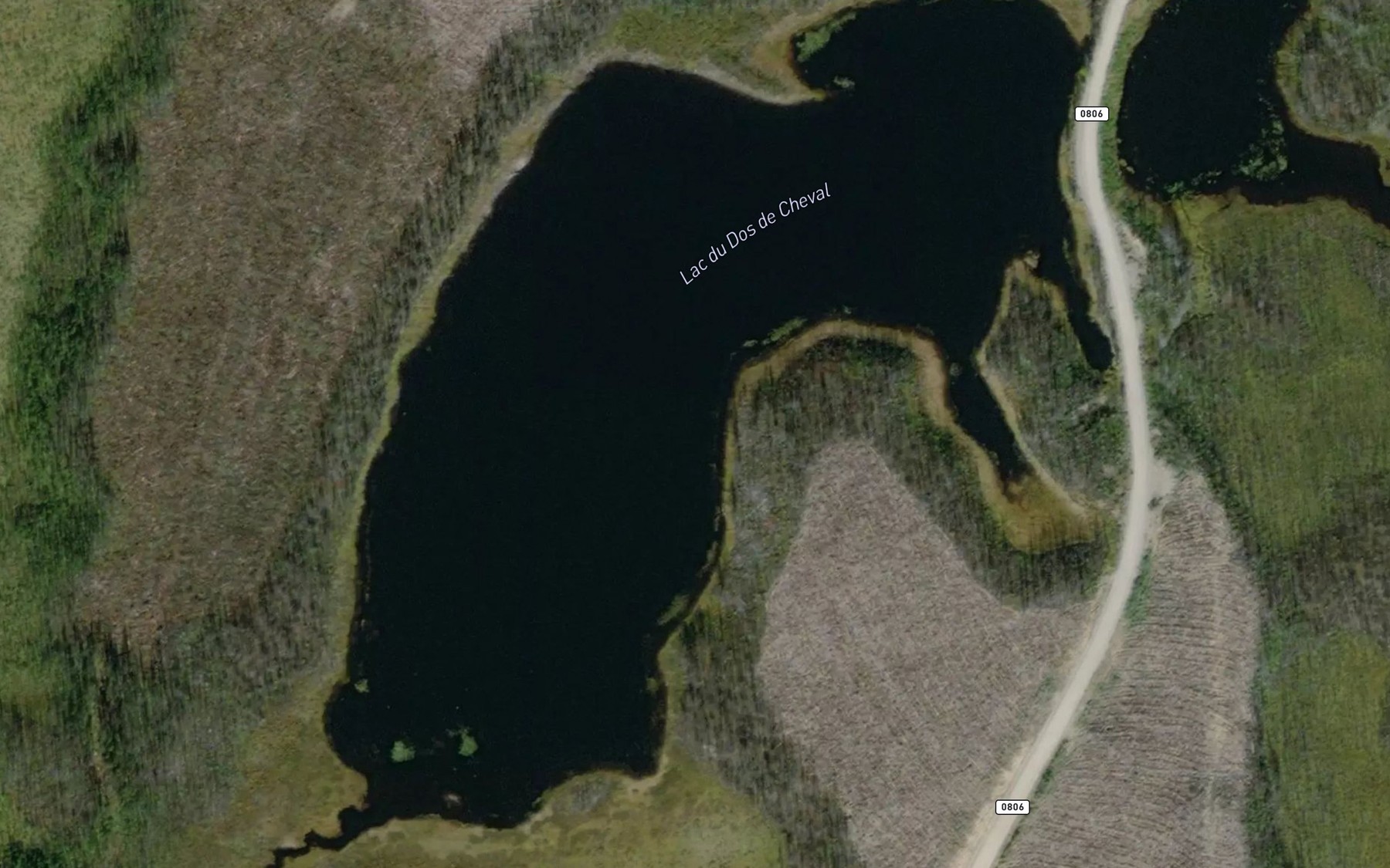 Satellite map of the Lac du Dos de Cheval
