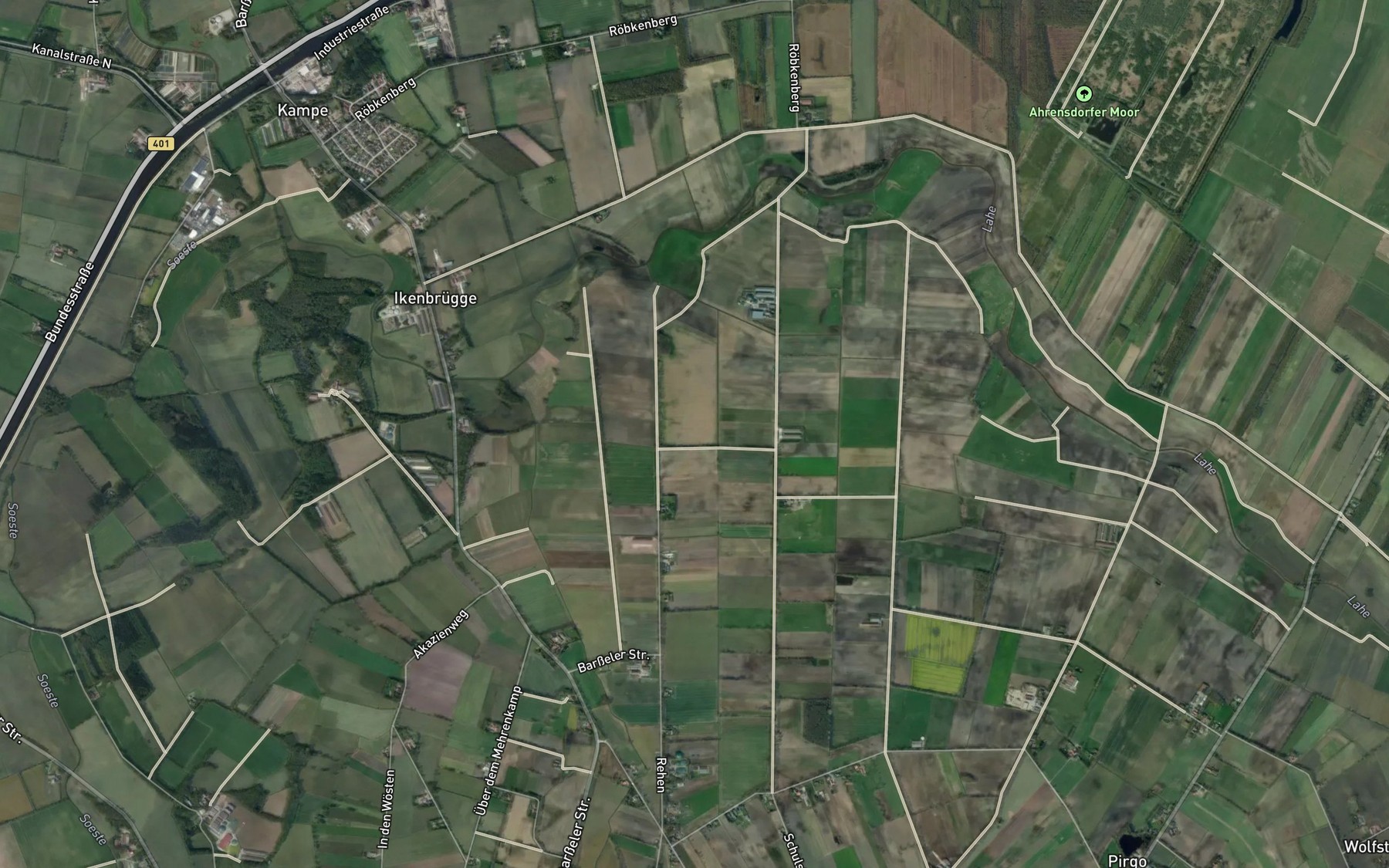 Satellite map of the Rehen Schlatt