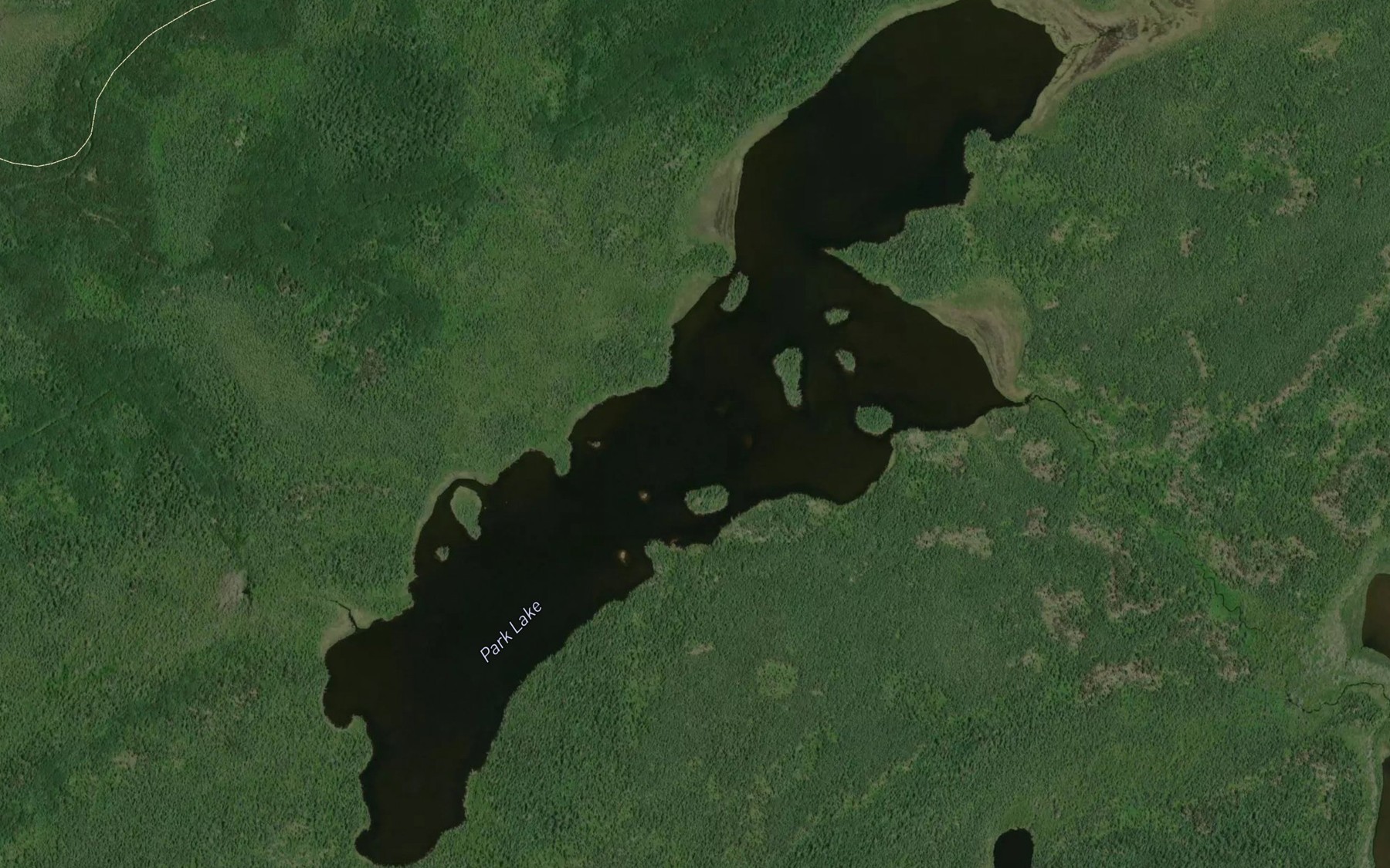 Satellite map of the Park Lake
