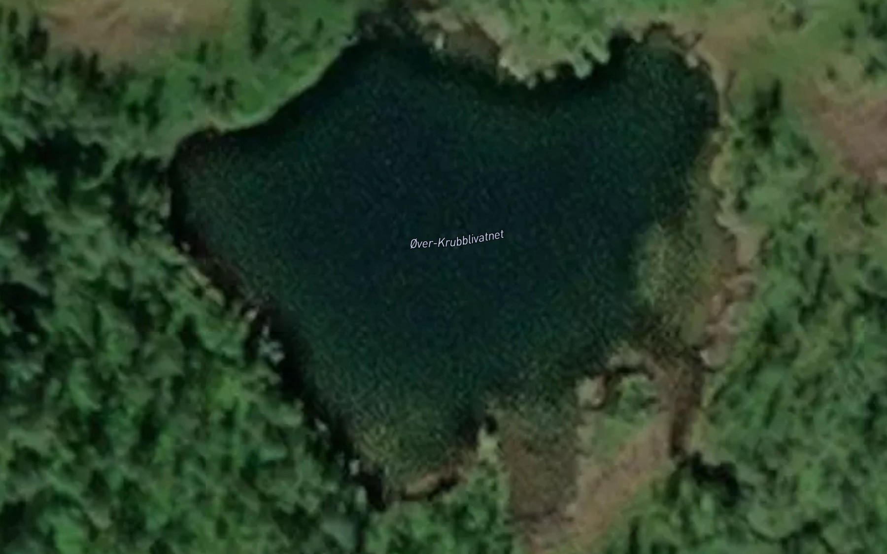 Satellite map of the Over-Krubblivatnet