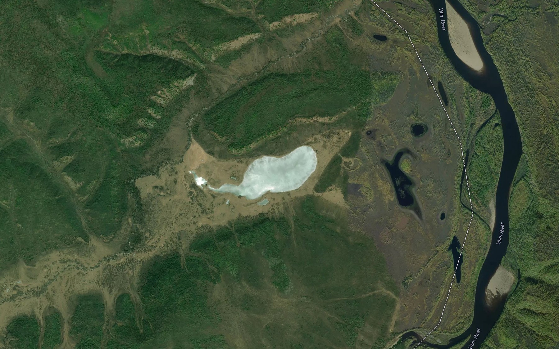 Satellite map of the Ozero Zhemkuya