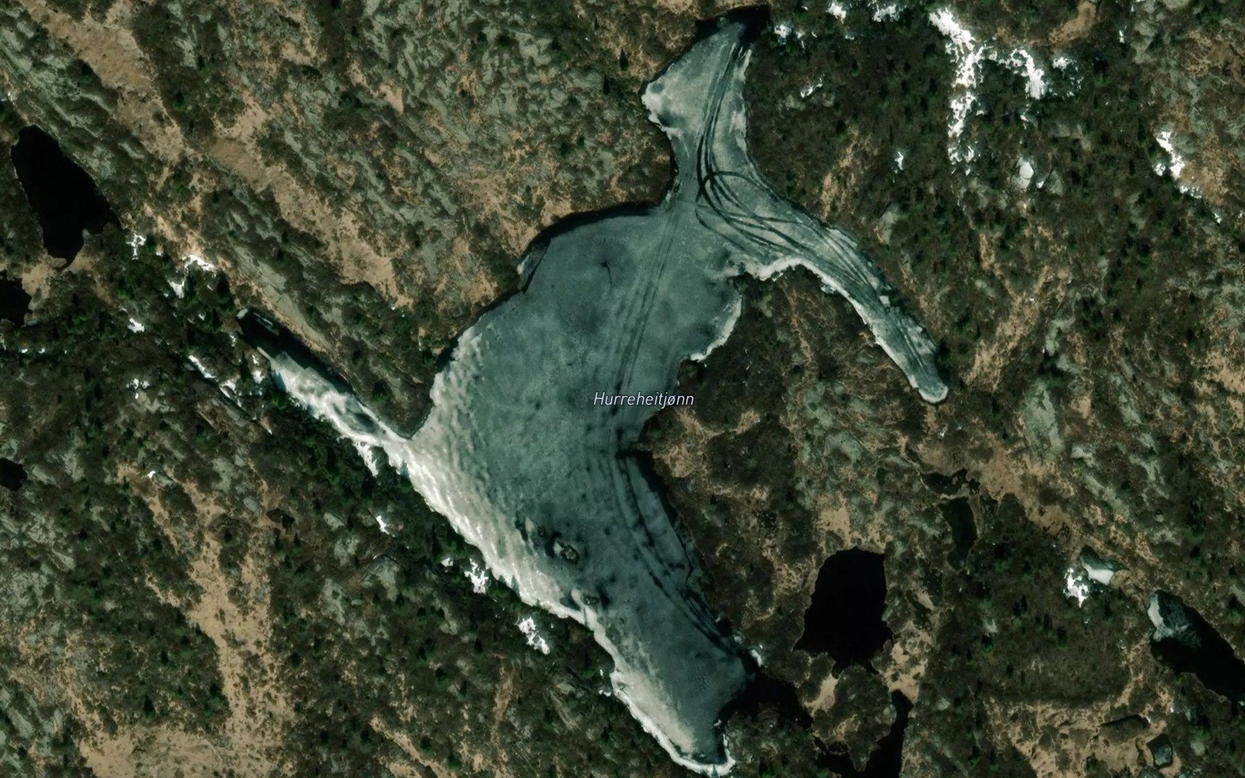 Satellite map of the Hurreheitjonn