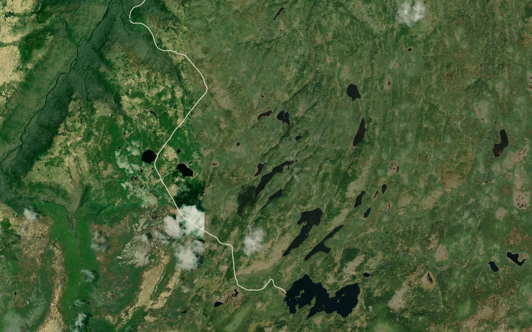 Satellite map of the Otter Lakes