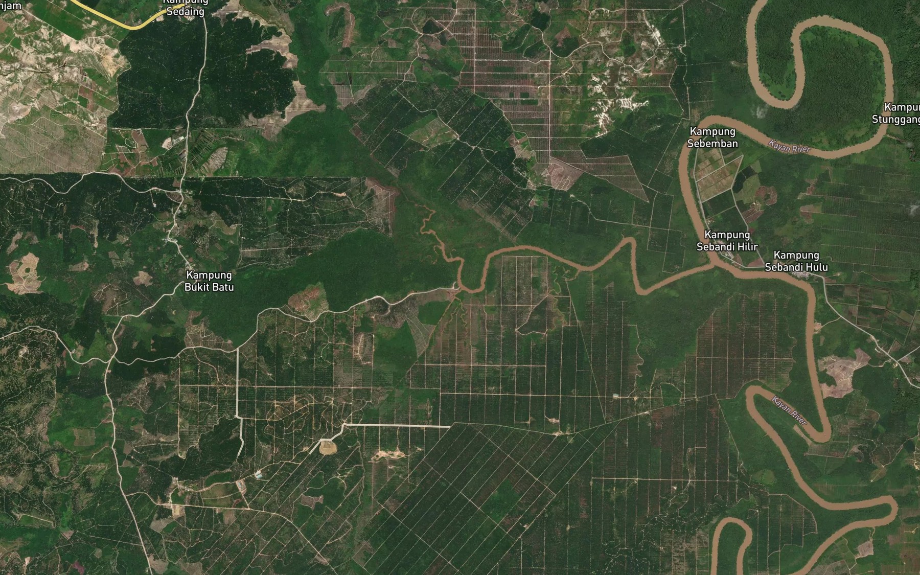 Satellite map of the Sungai Lagang