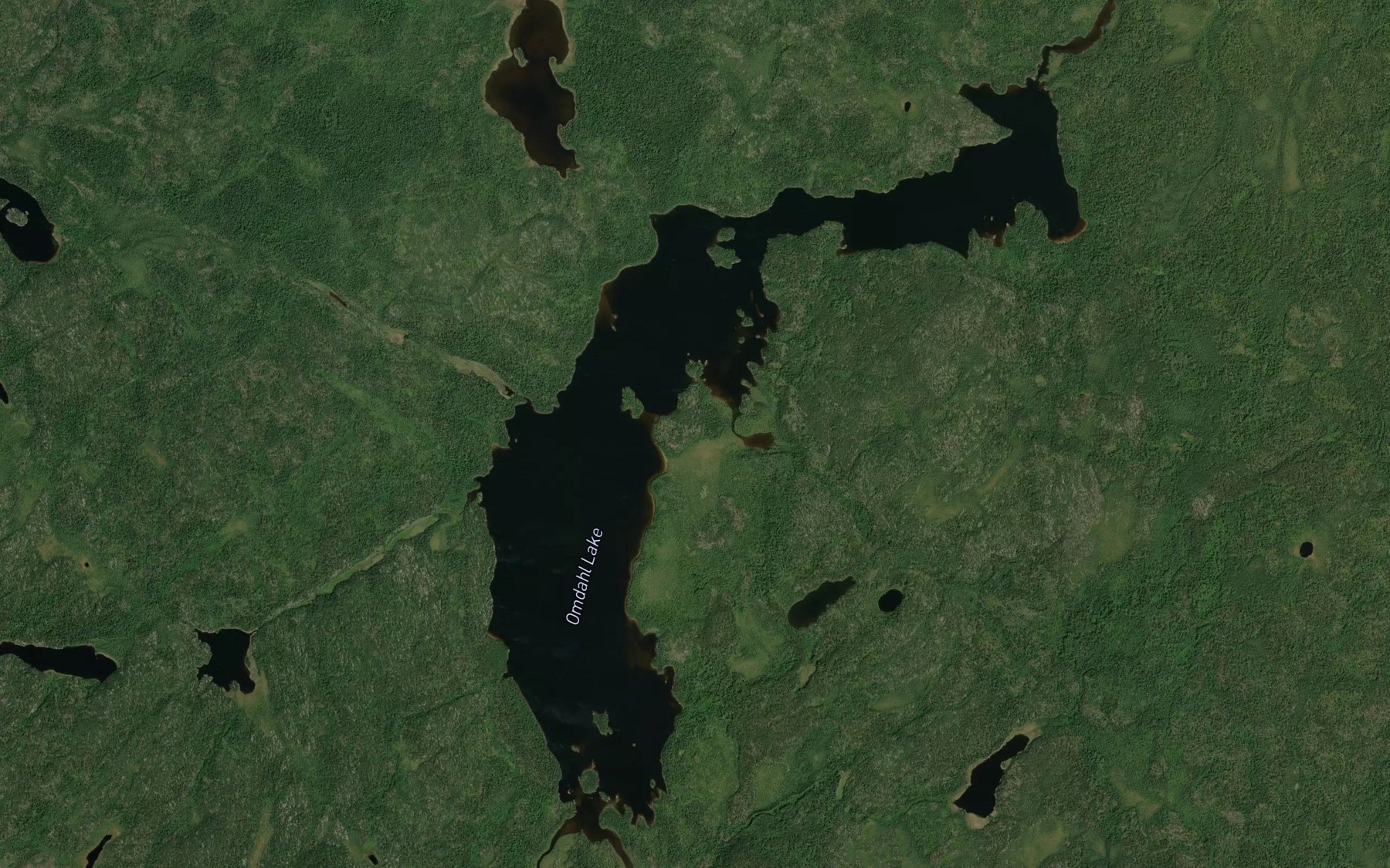 Satellite map of the Omdahl Lake