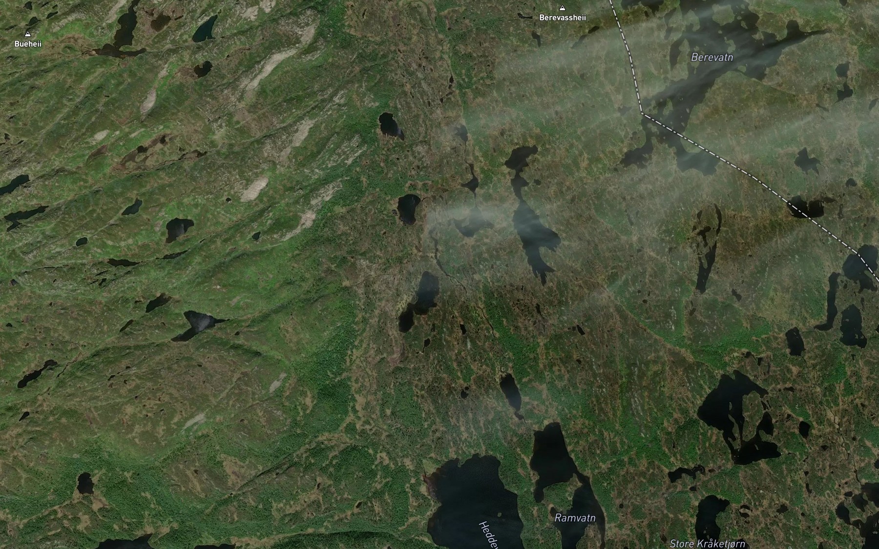 Satellite map of the Grunnevassbekken