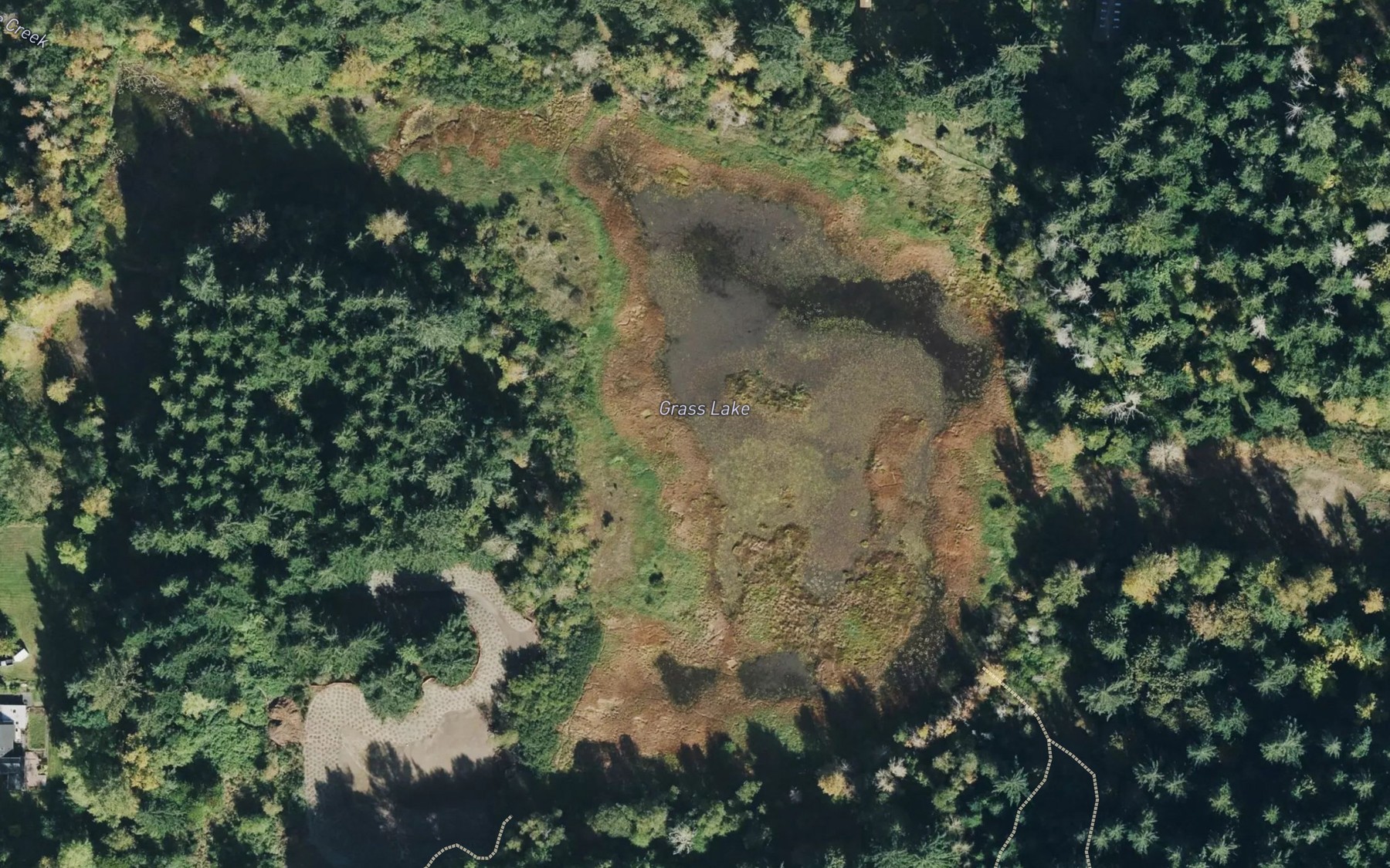 Satellite map of the Grass Lake