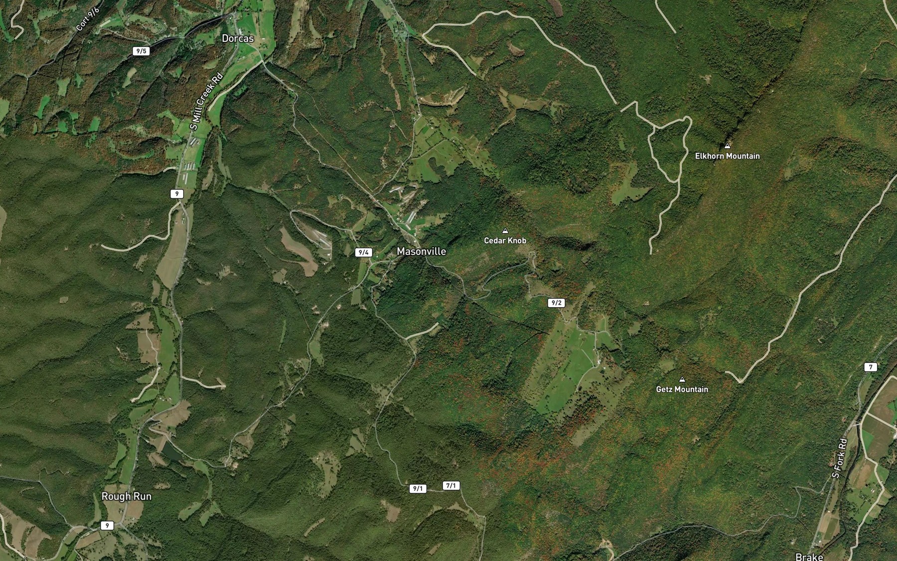 Satellite map of the Big Spring
