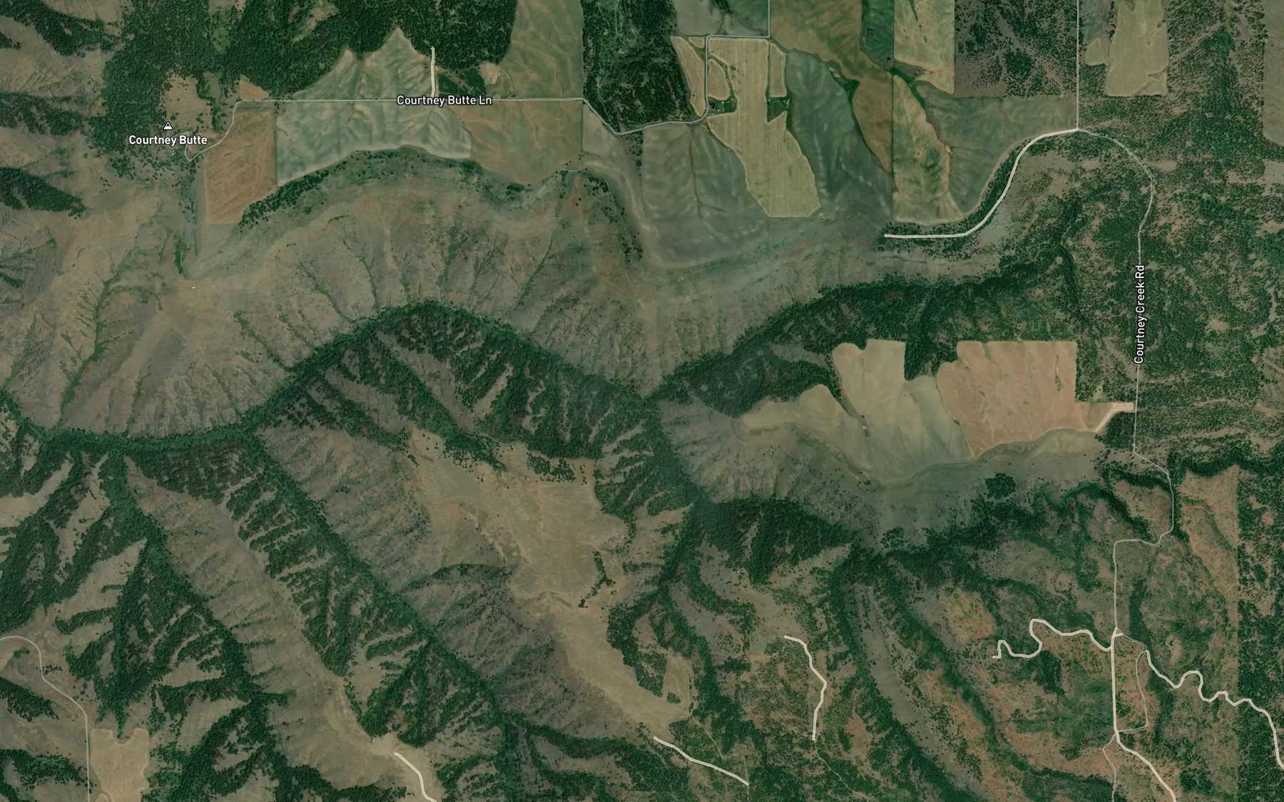 Satellite map of the Mud Creek
