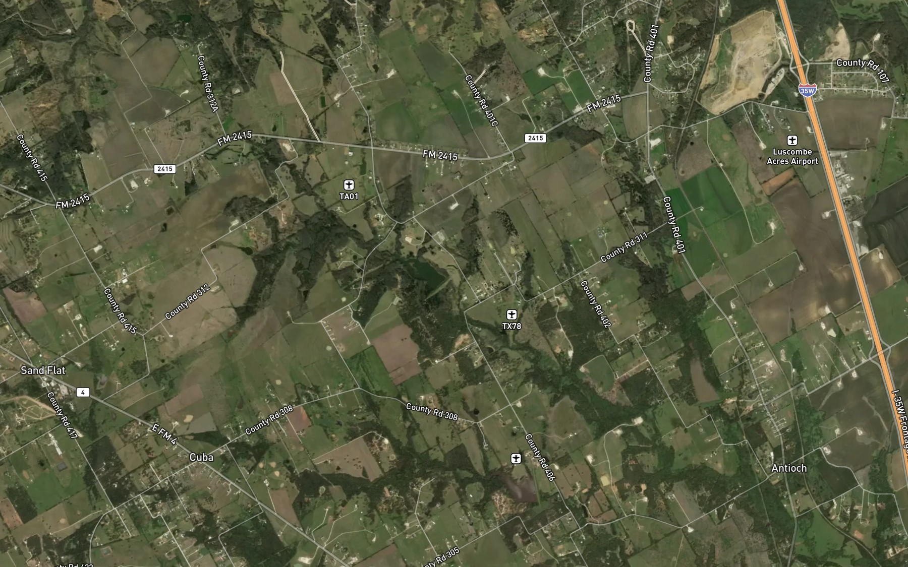 Satellite map of the Soil Conservation Service Site 57 Reservoir