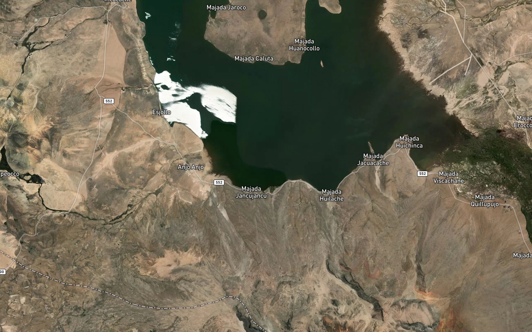 Satellite map of the Laguna Chapiocca