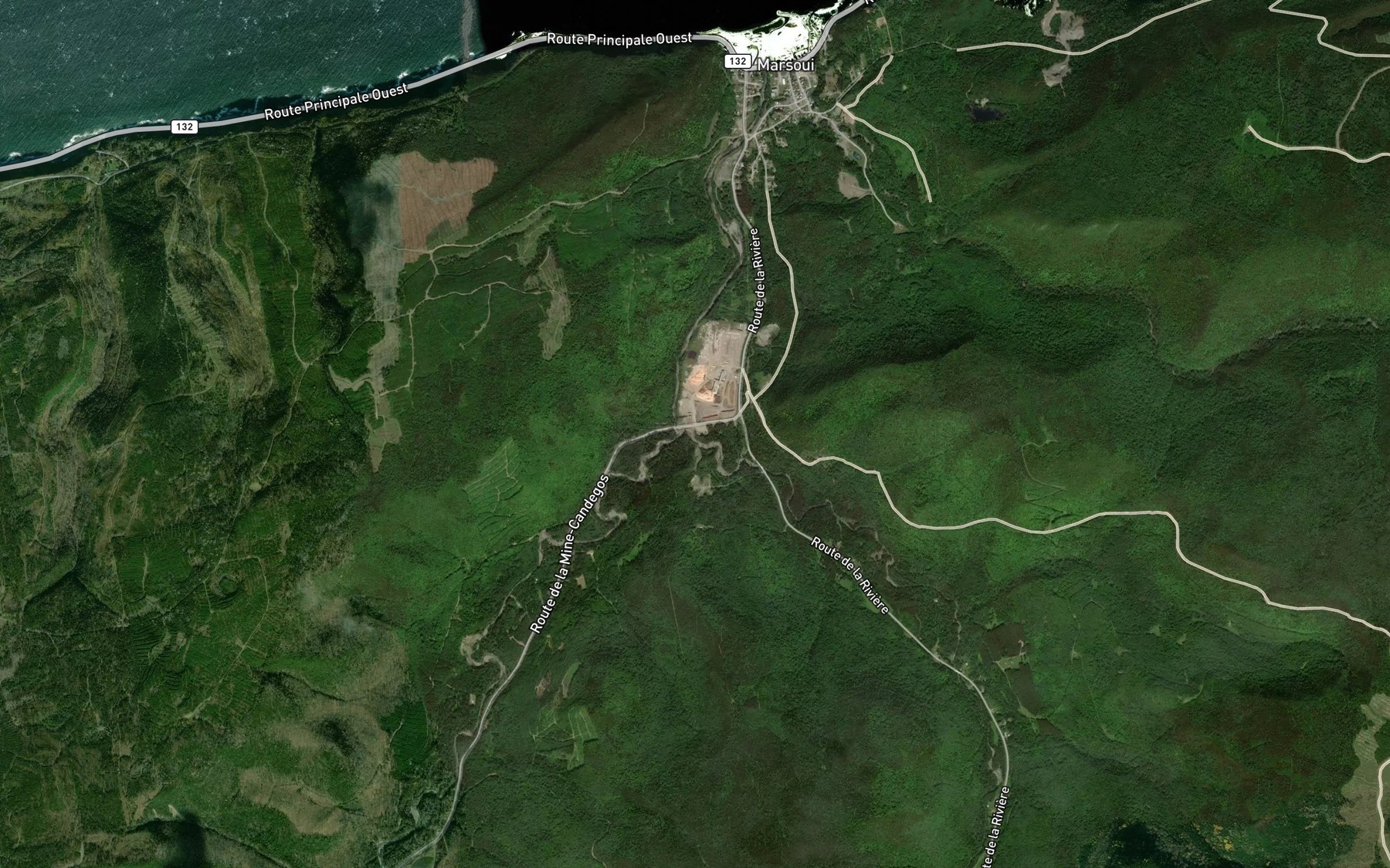 Satellite map of the Riviere Marsoui Est