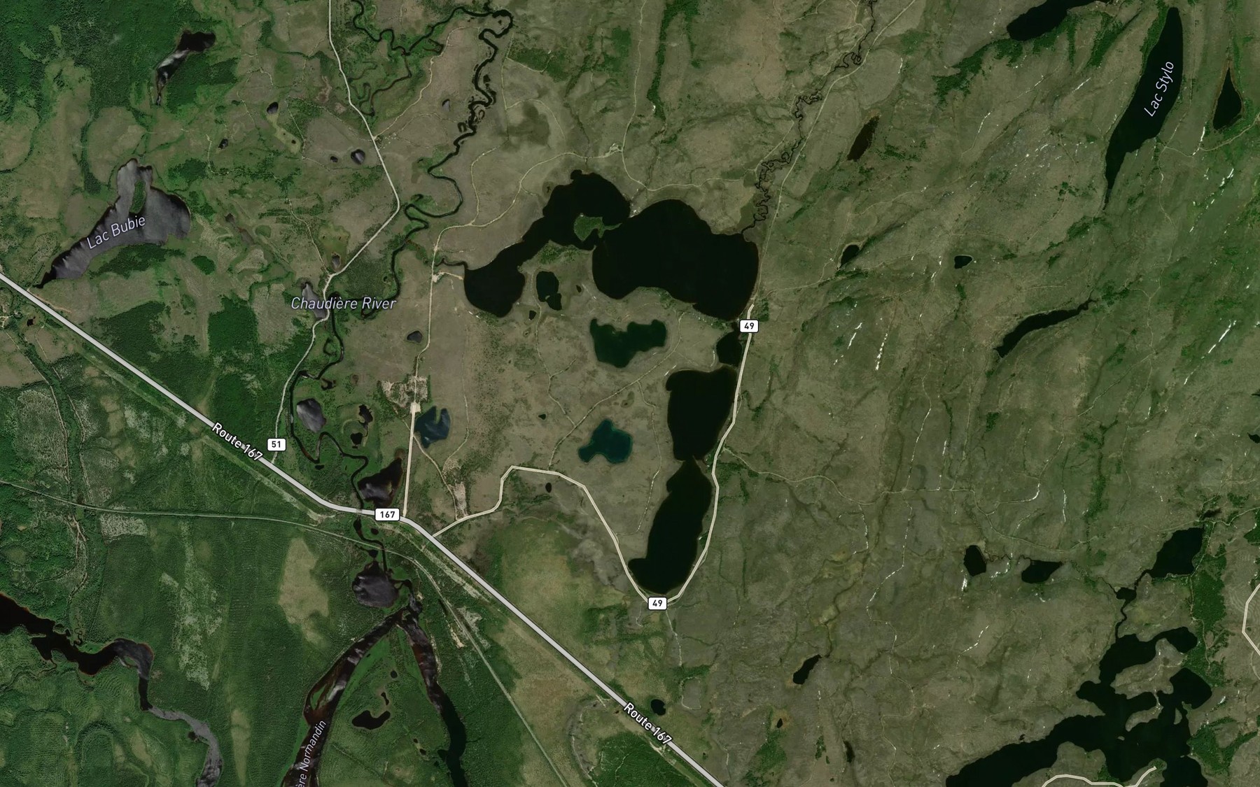 Satellite map of the Lac Chinon