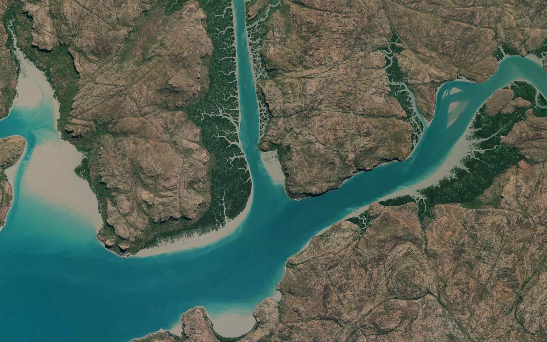 Satellite map of the Hunter River