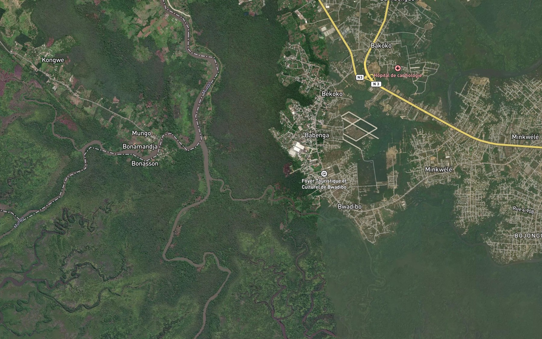 Satellite map of the Bibin