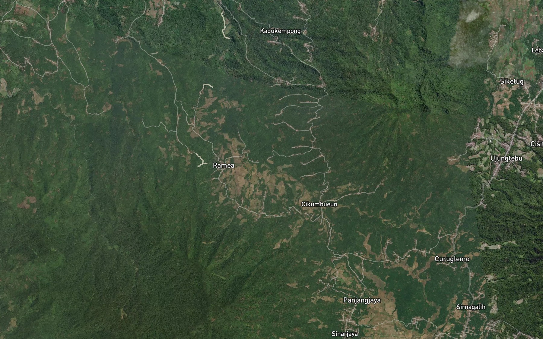Satellite map of the Ci Kumbueun