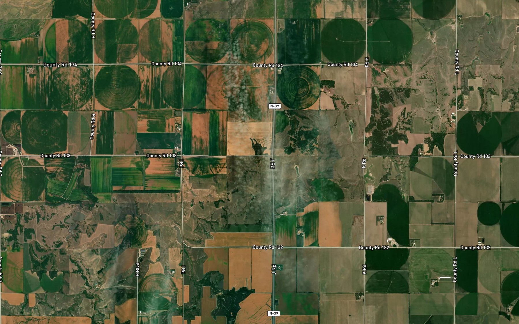 Satellite map of the Buchta Reservoir