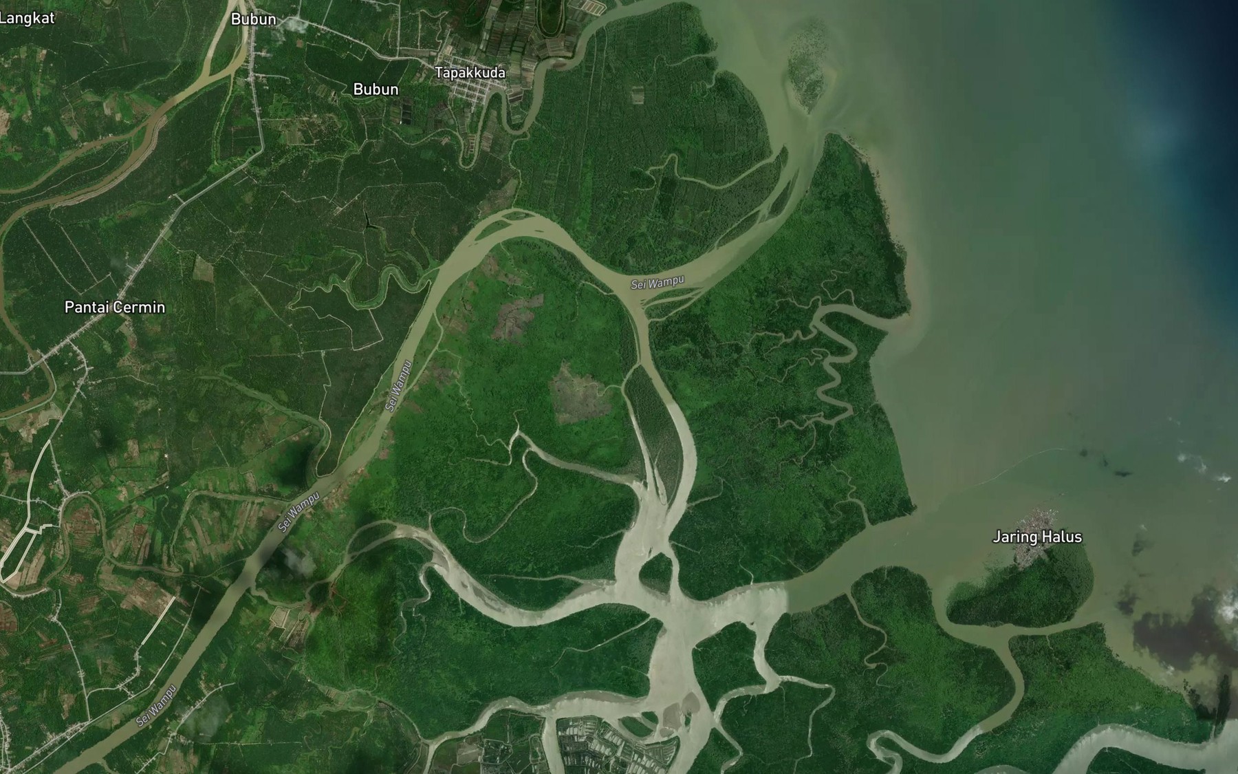 Satellite map of the Paluh Besar
