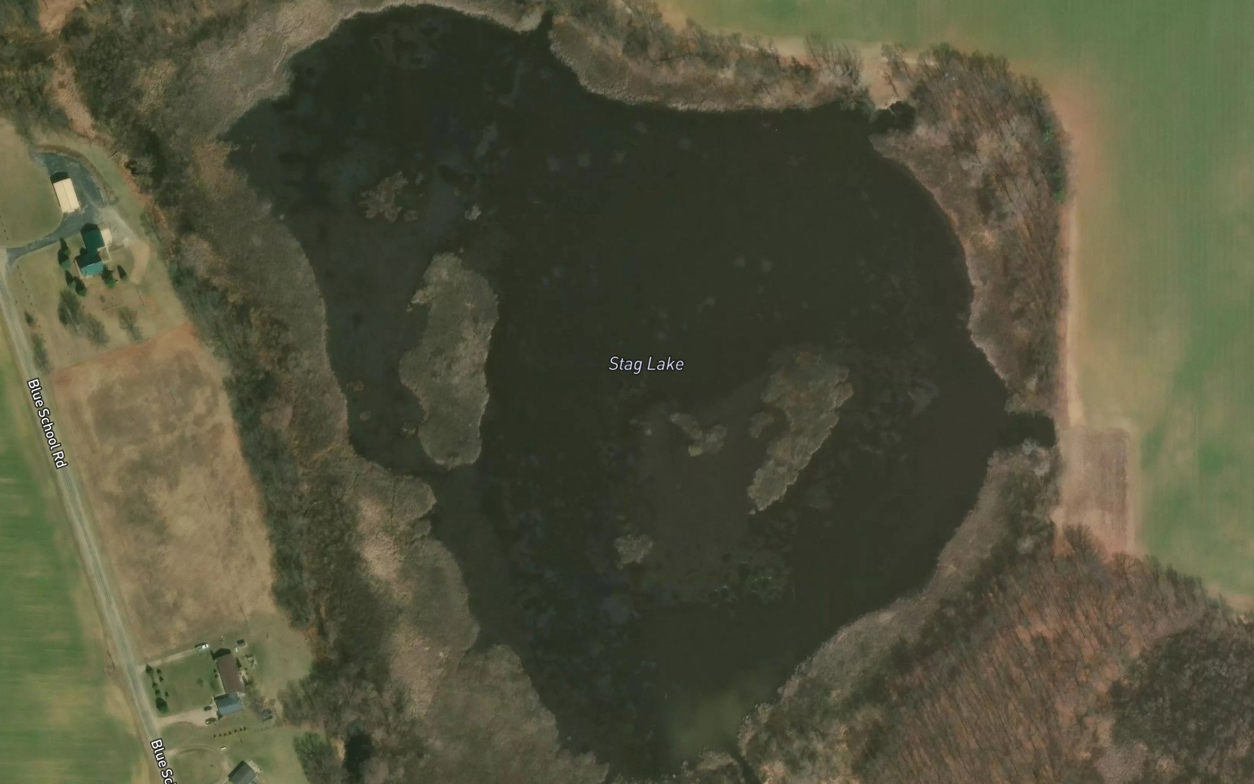 Satellite map of the Stag Lake