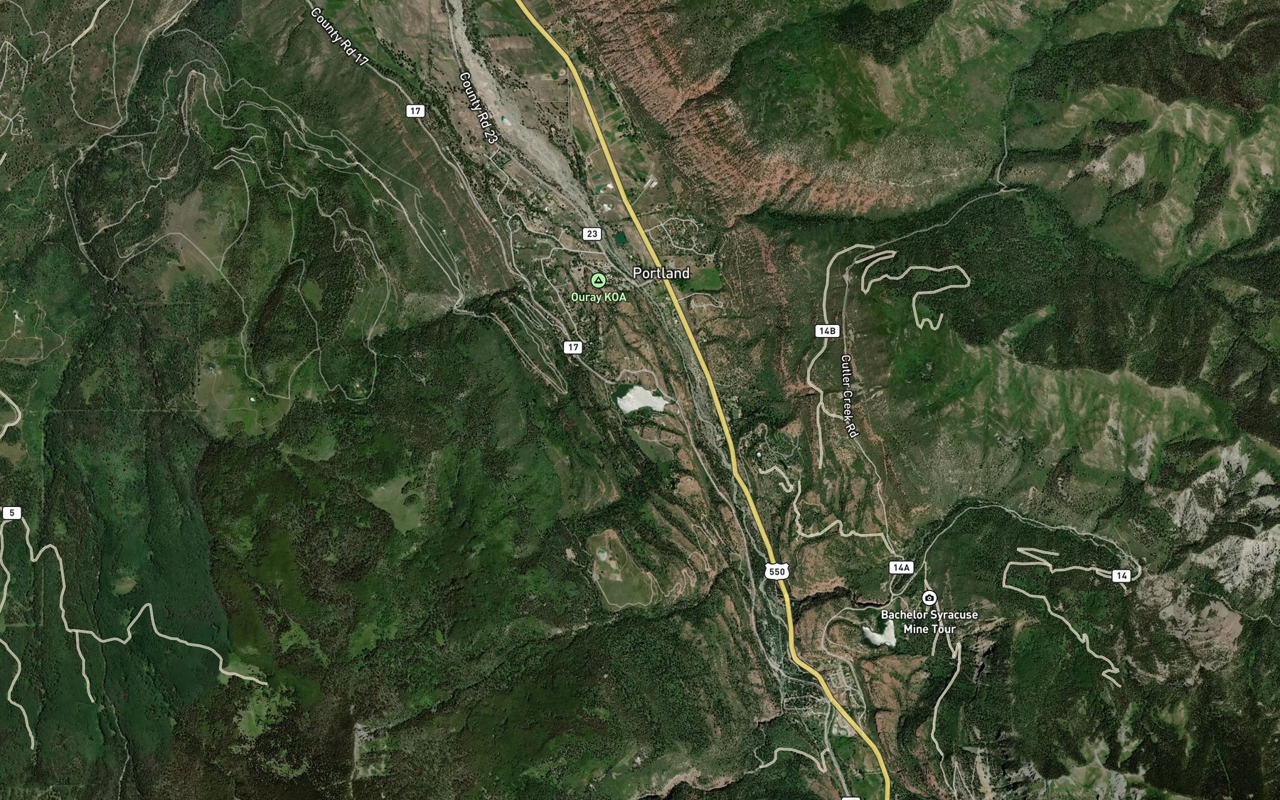 Satellite map of the Black Lake