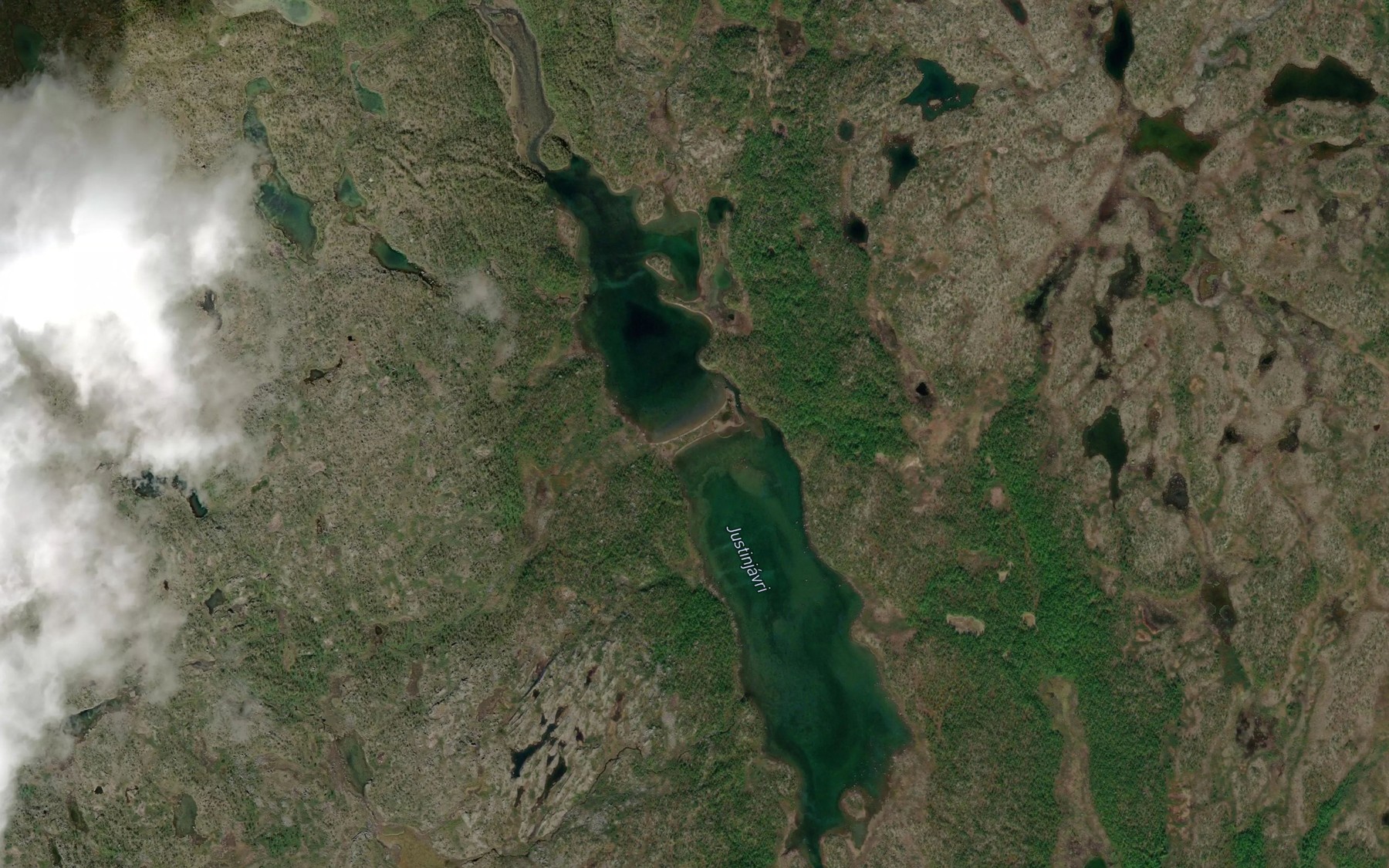 Satellite map of the Justinjavri