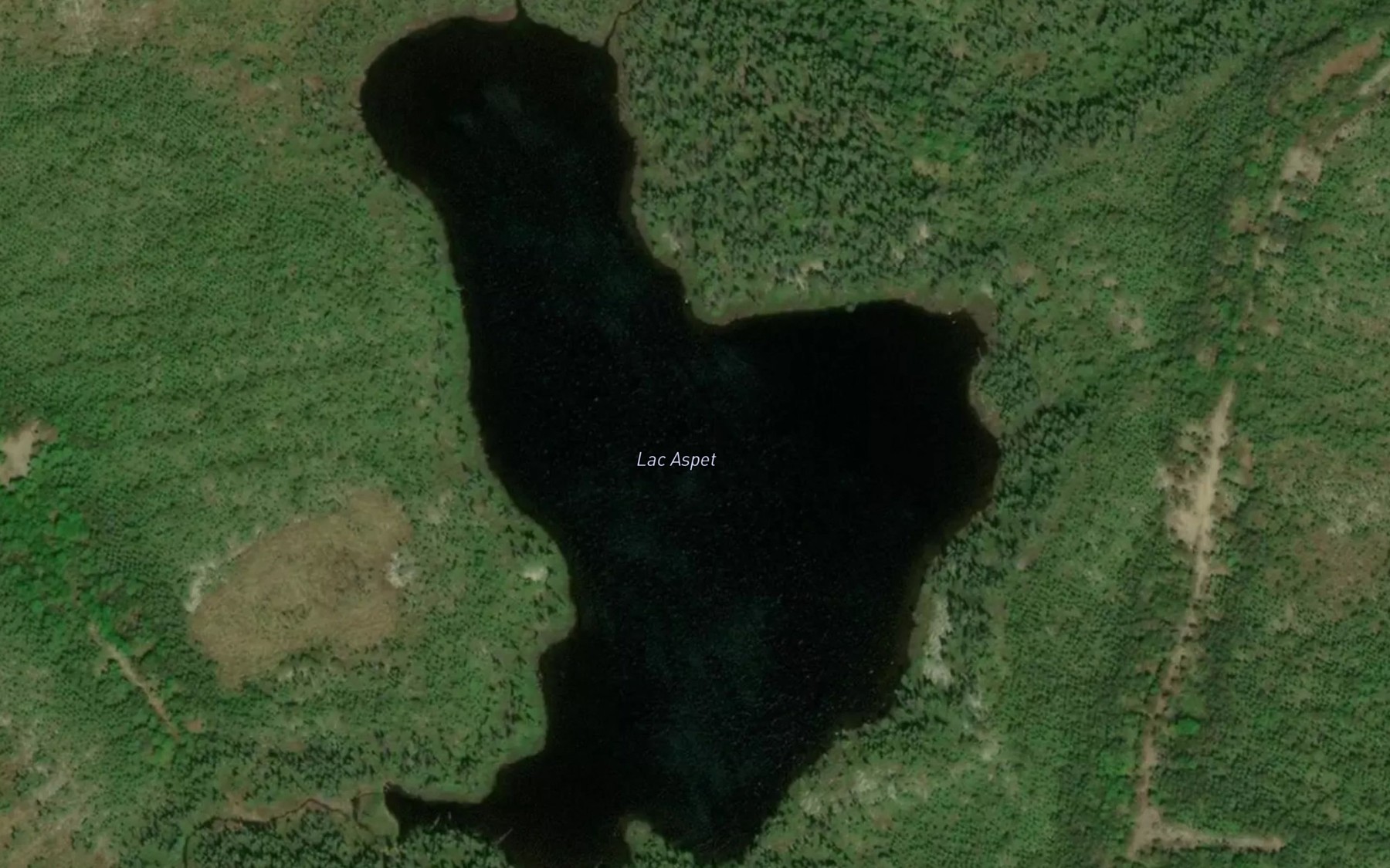 Satellite map of the Lac Aspet
