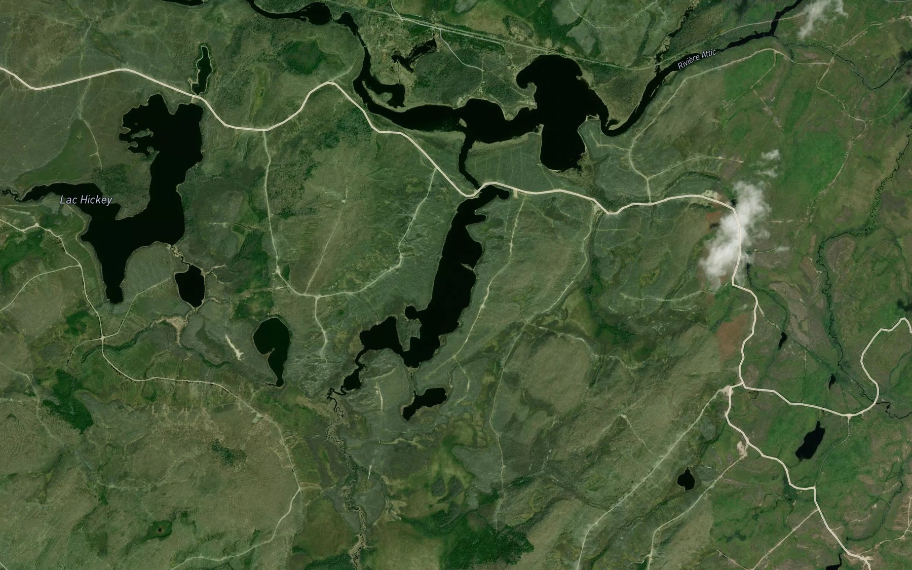 Satellite map of the Lac Jersey