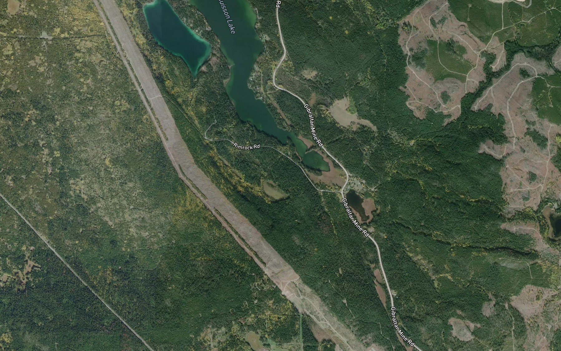 Satellite map of the Pierce Creek