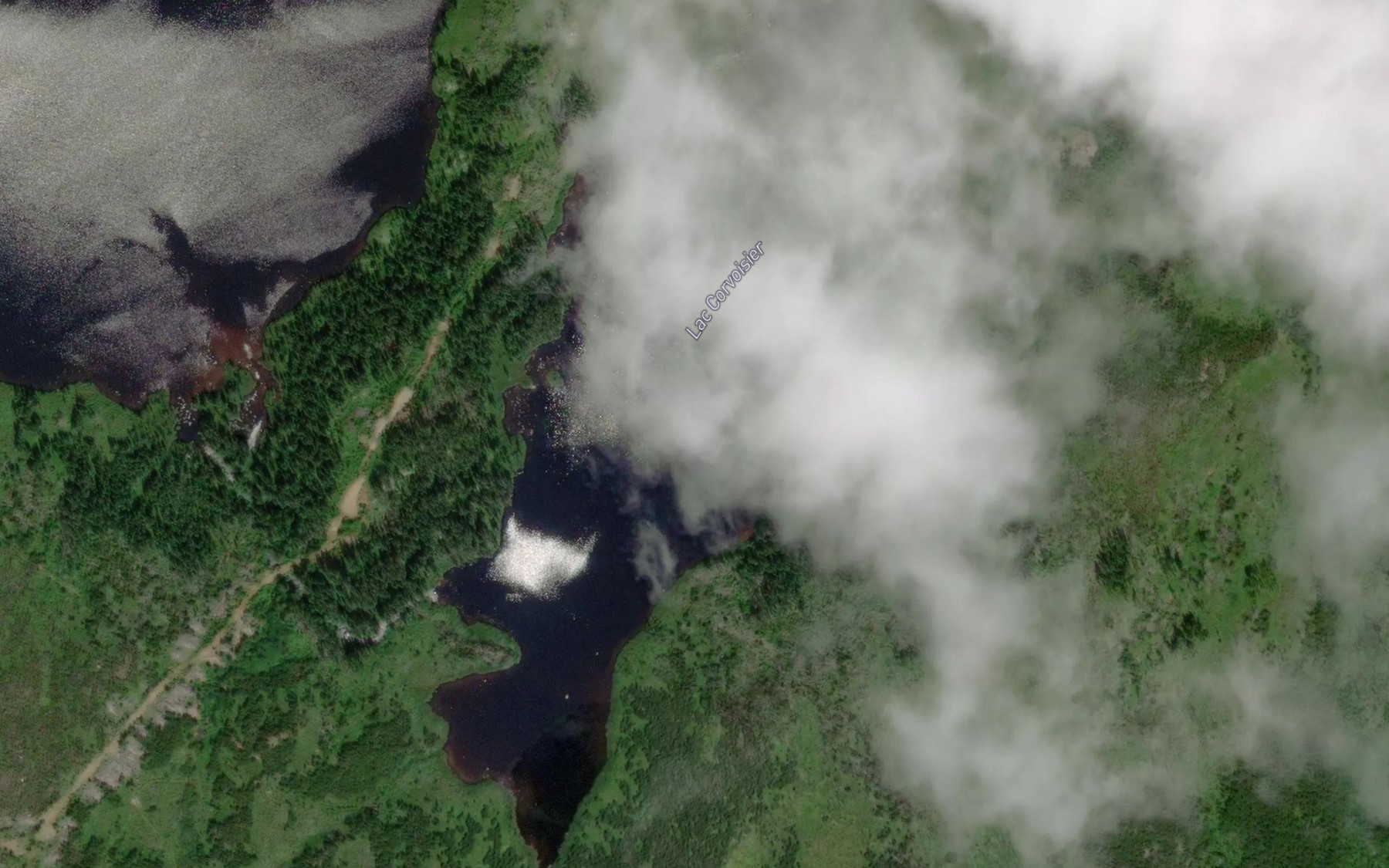Satellite map of the Lac Corvoisier