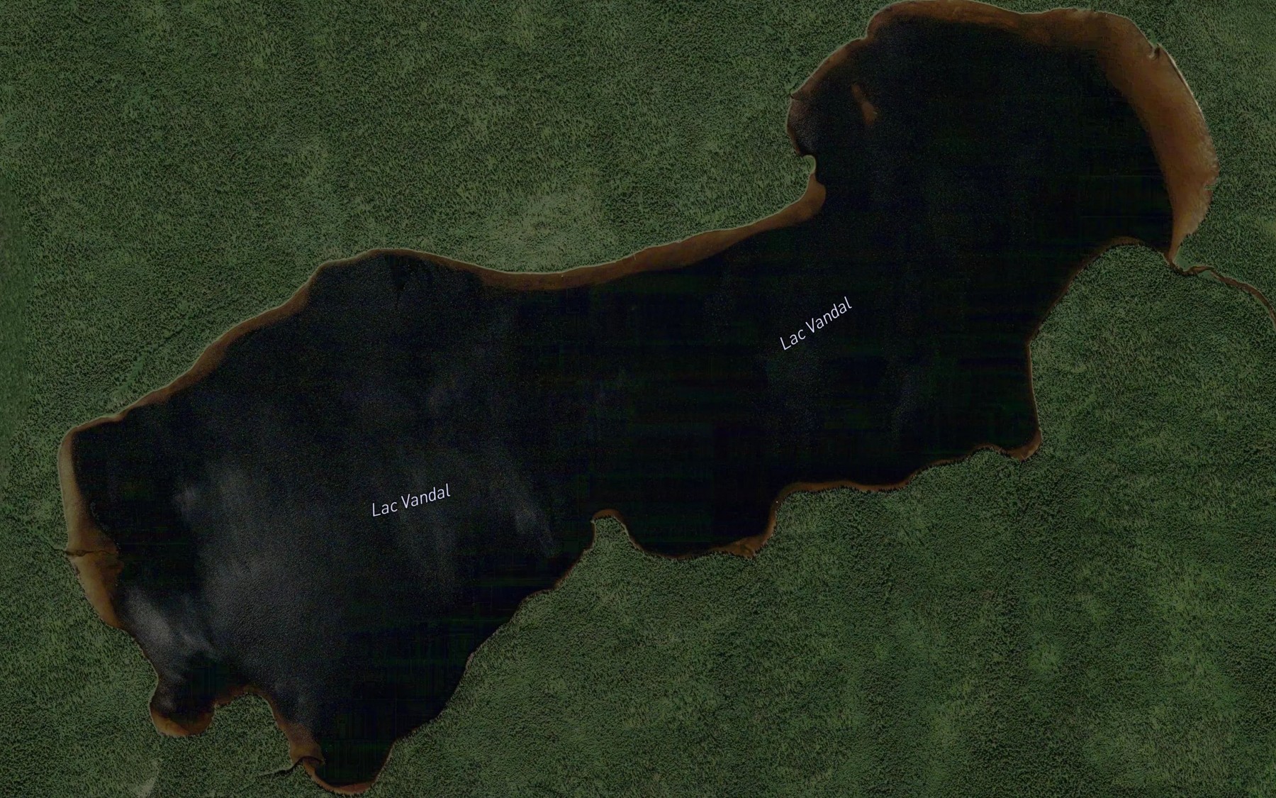 Satellite map of the Lac Vandal