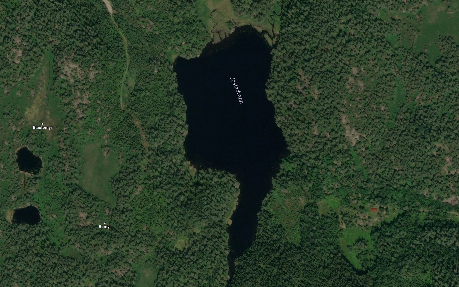 Satellite map of the Jostadvann
