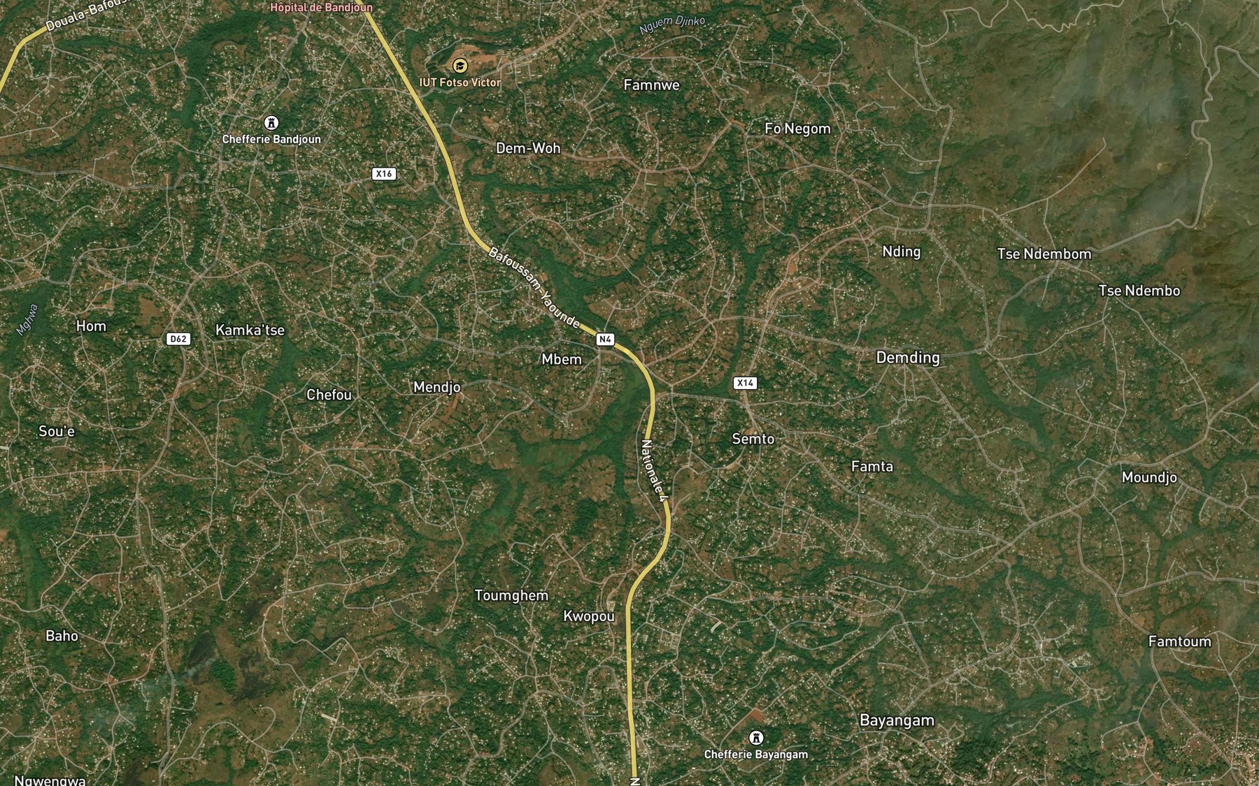 Satellite map of the Che Melang Mafou