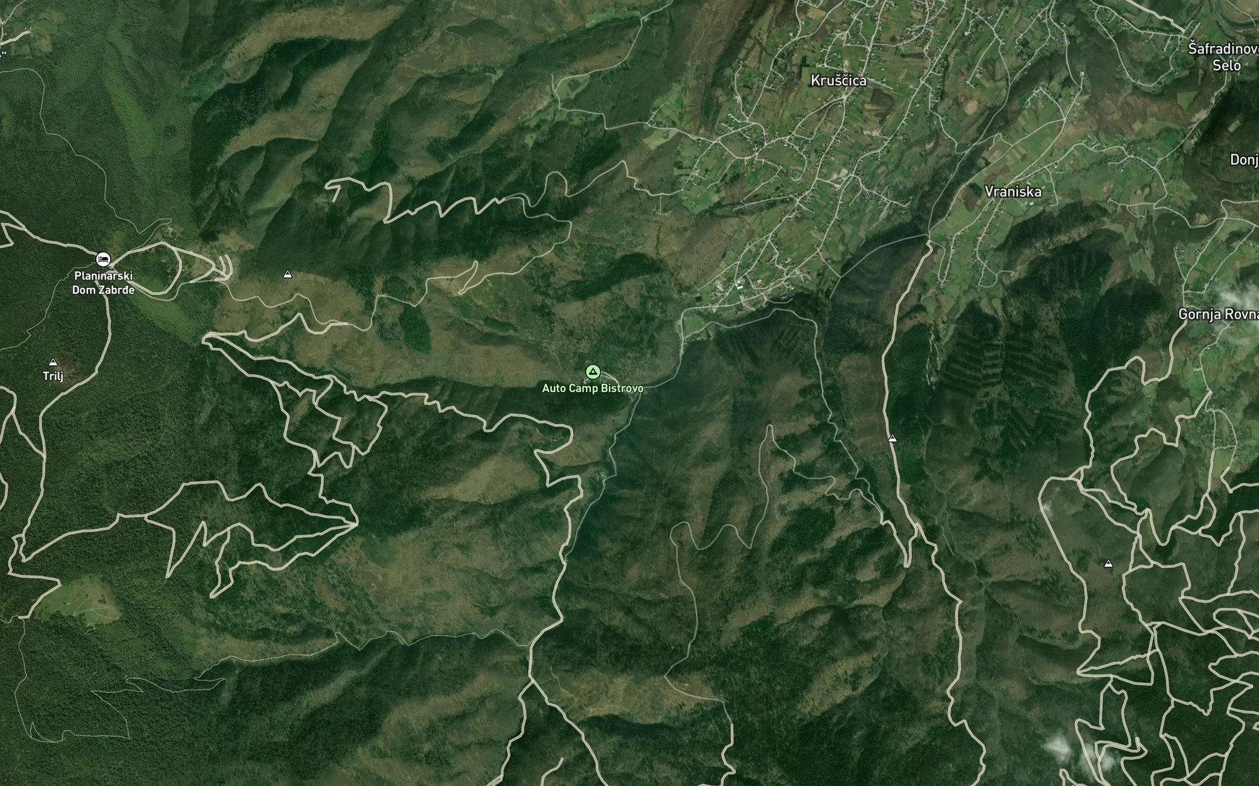 Satellite map of the Mliniste