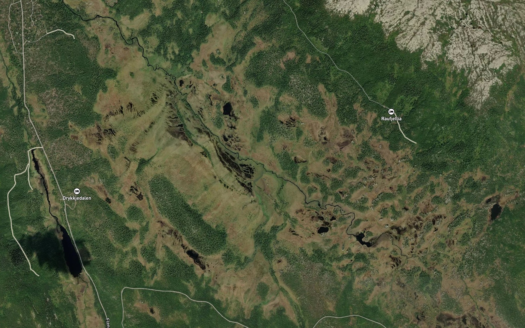 Satellite map of the Storflena