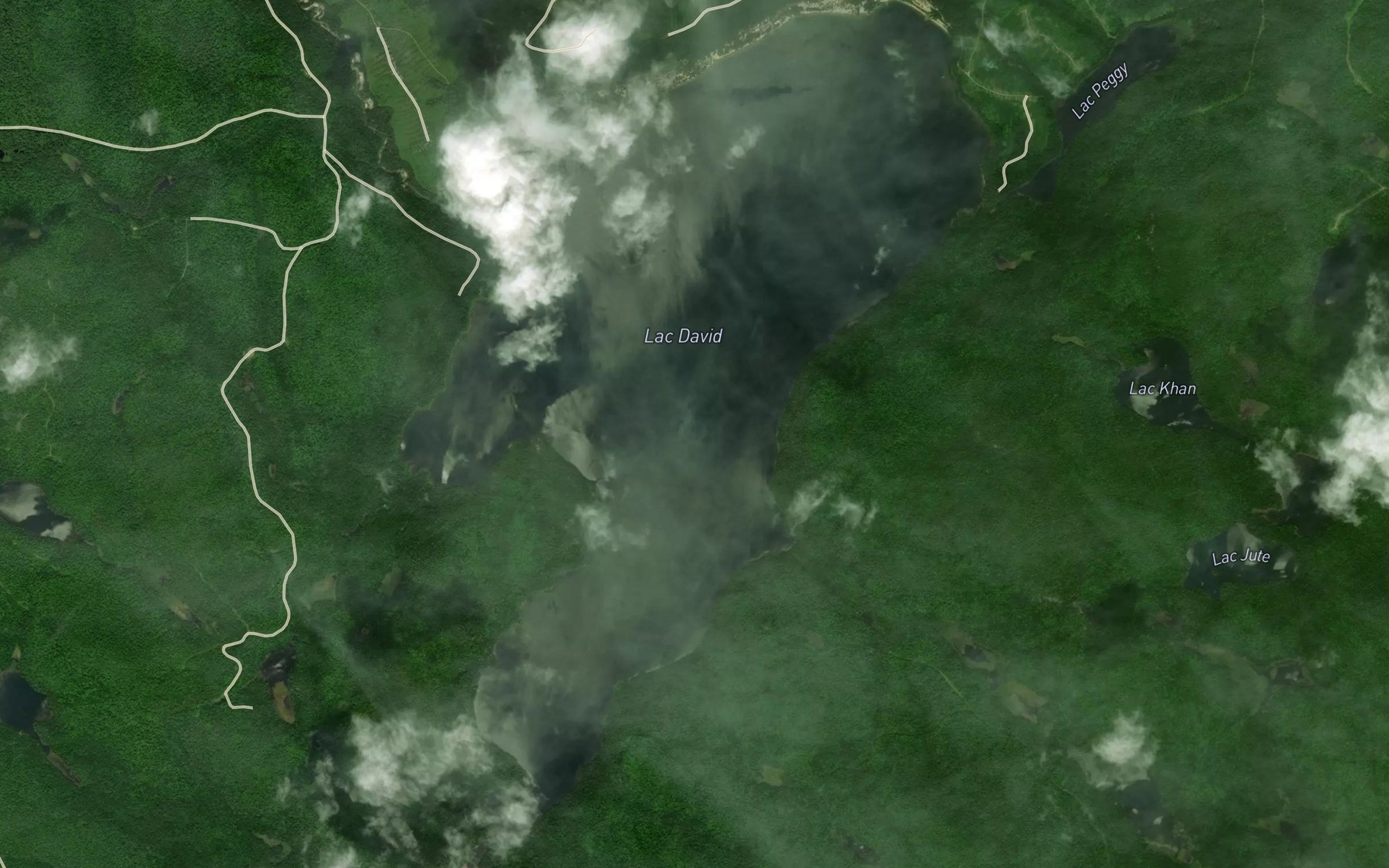 Satellite map of the Lac David