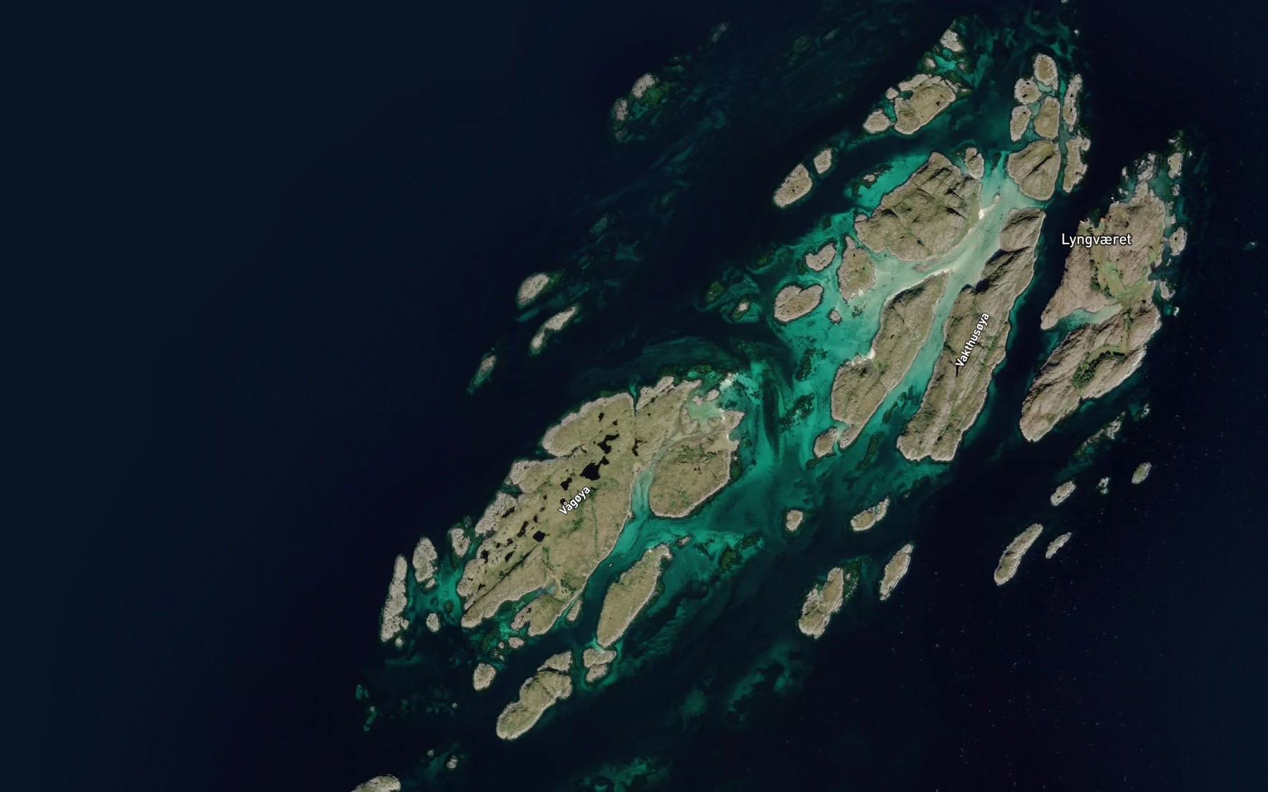 Satellite map of the Ebbesvika,nordre