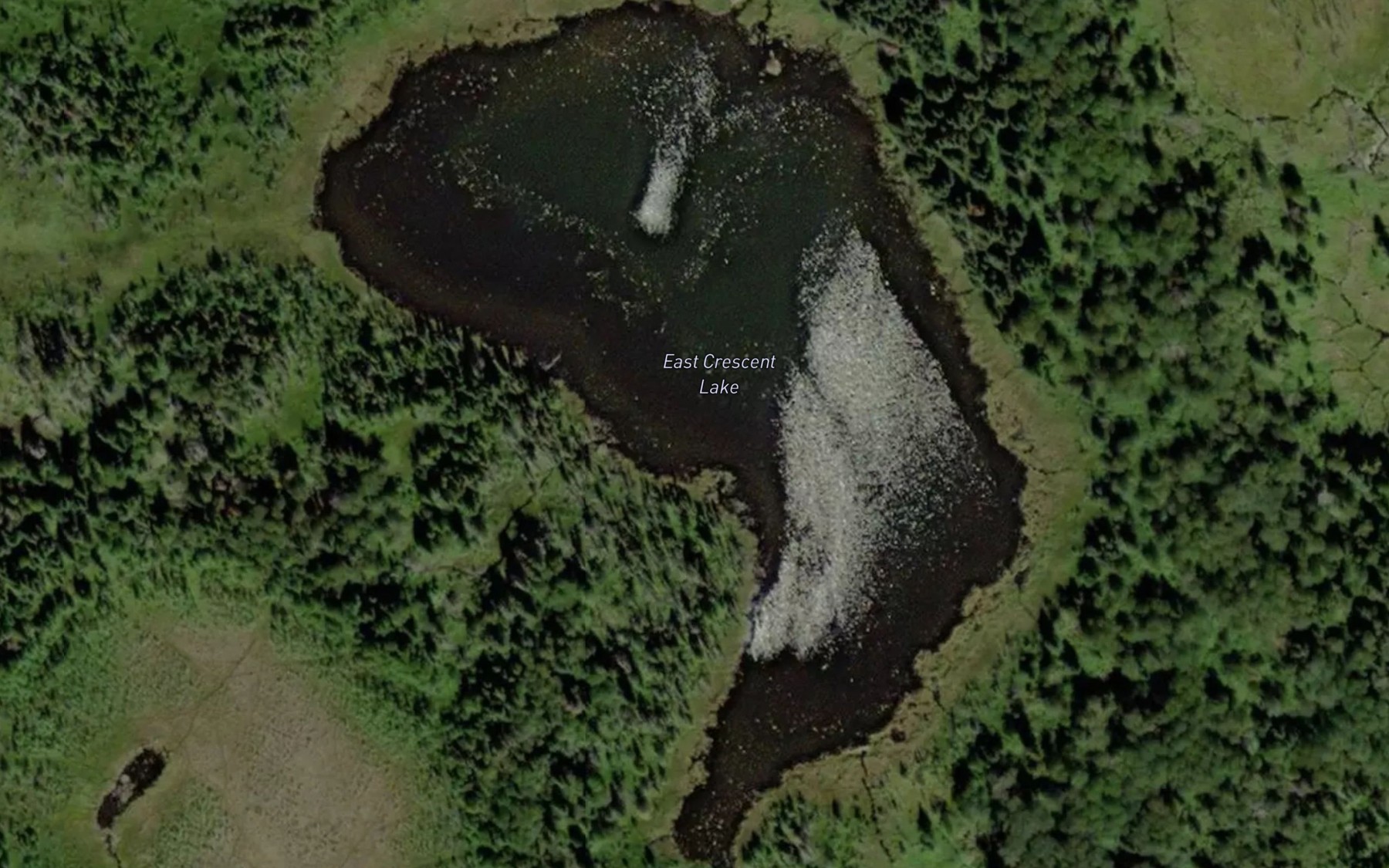 Satellite map of the East Crescent Lake