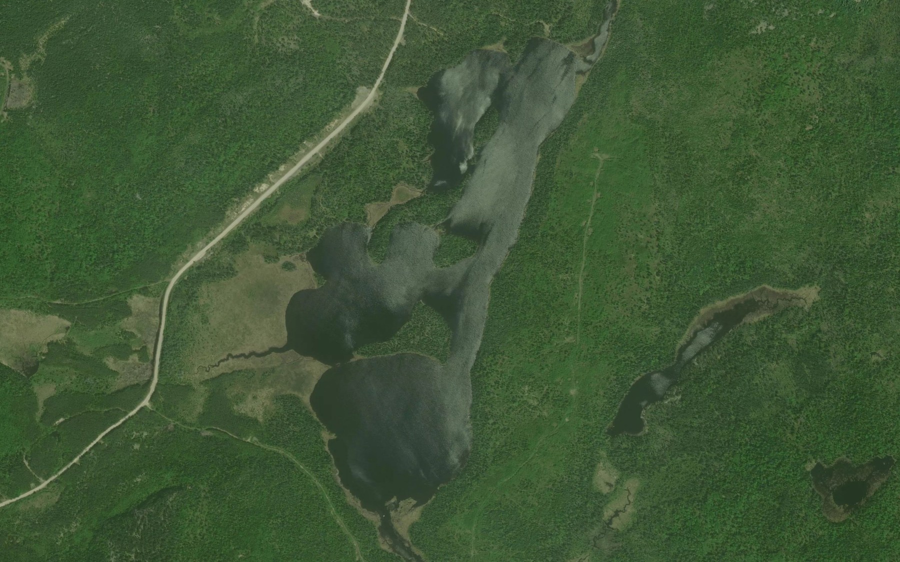 Satellite map of the Whitefish Lake