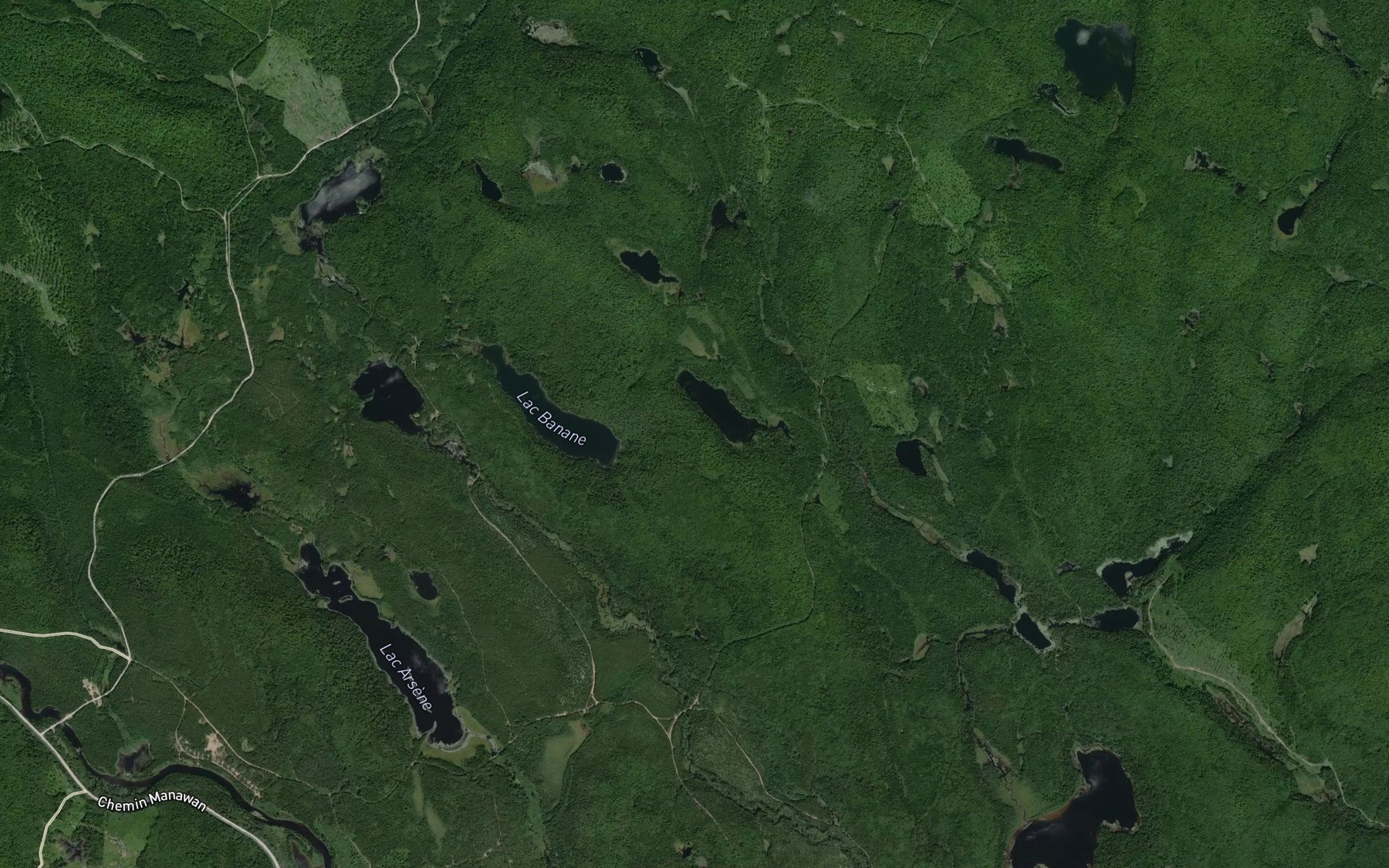 Satellite map of the Lac Coteau