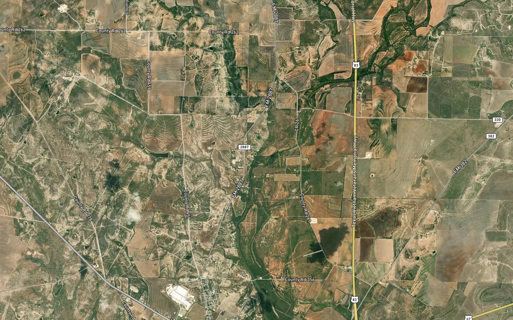 Satellite map of the Turkey Creek